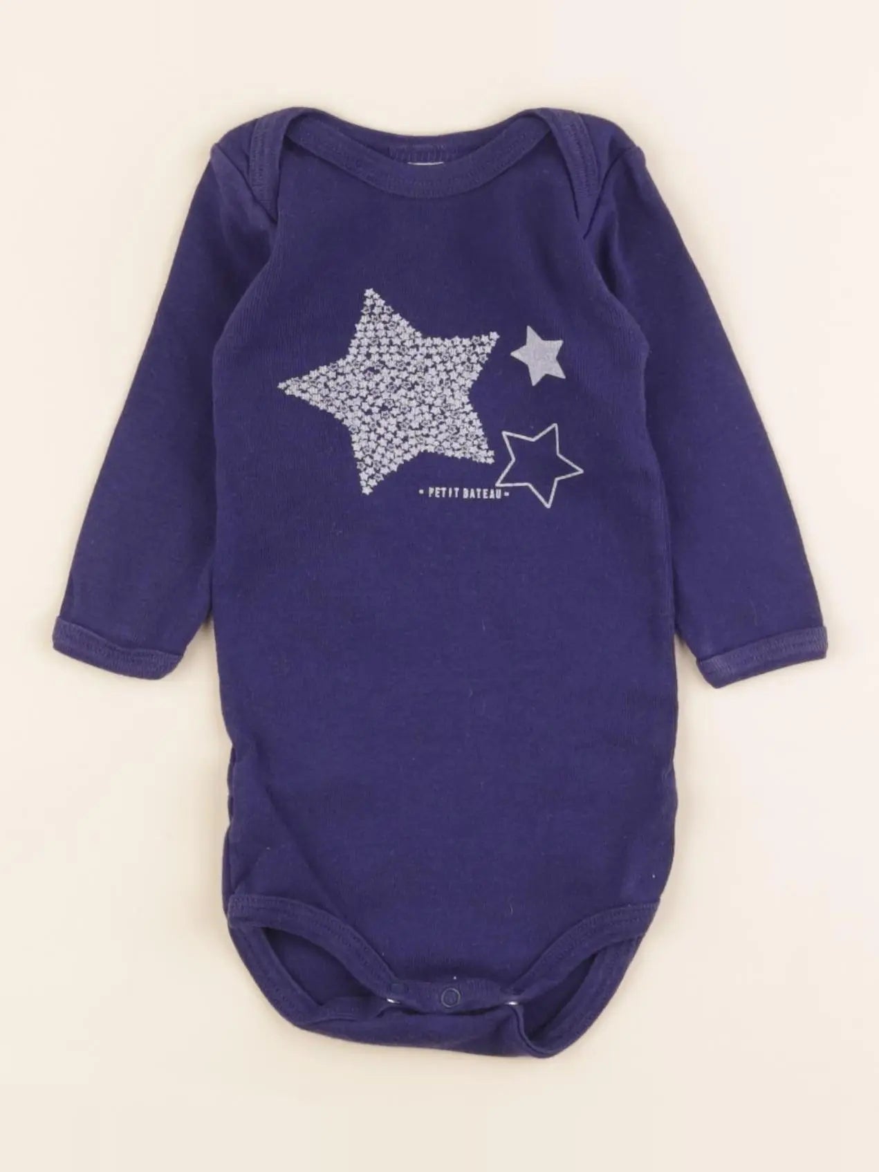 Petit Bateau - body bleu - 3 mois