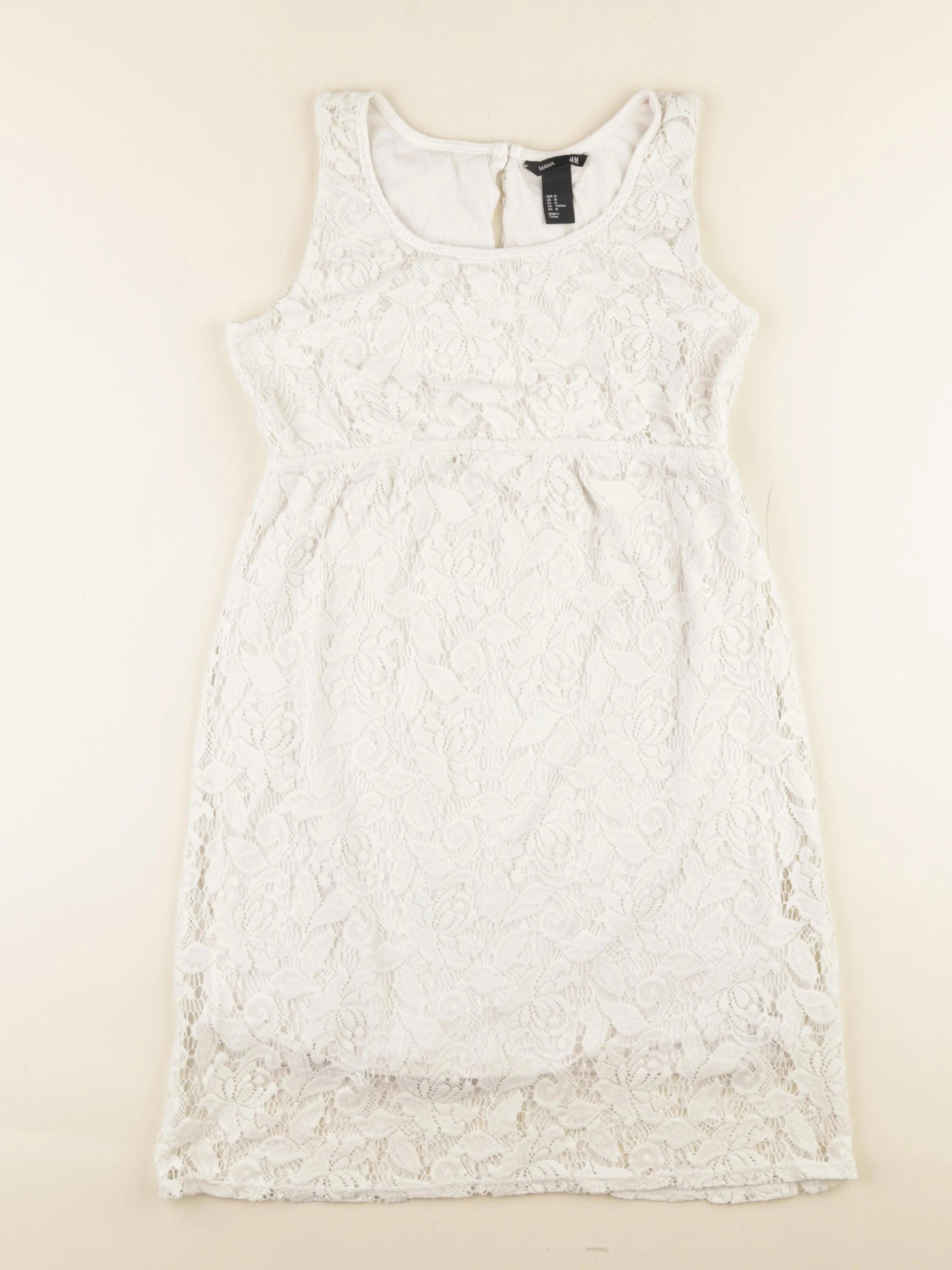 H&M - robe grossesse blanc - m