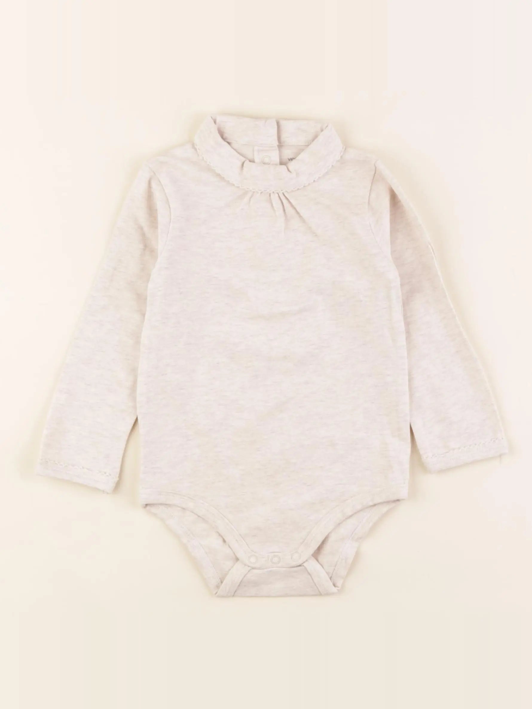 Vertbaudet - body tee-shirt beige - 18 mois