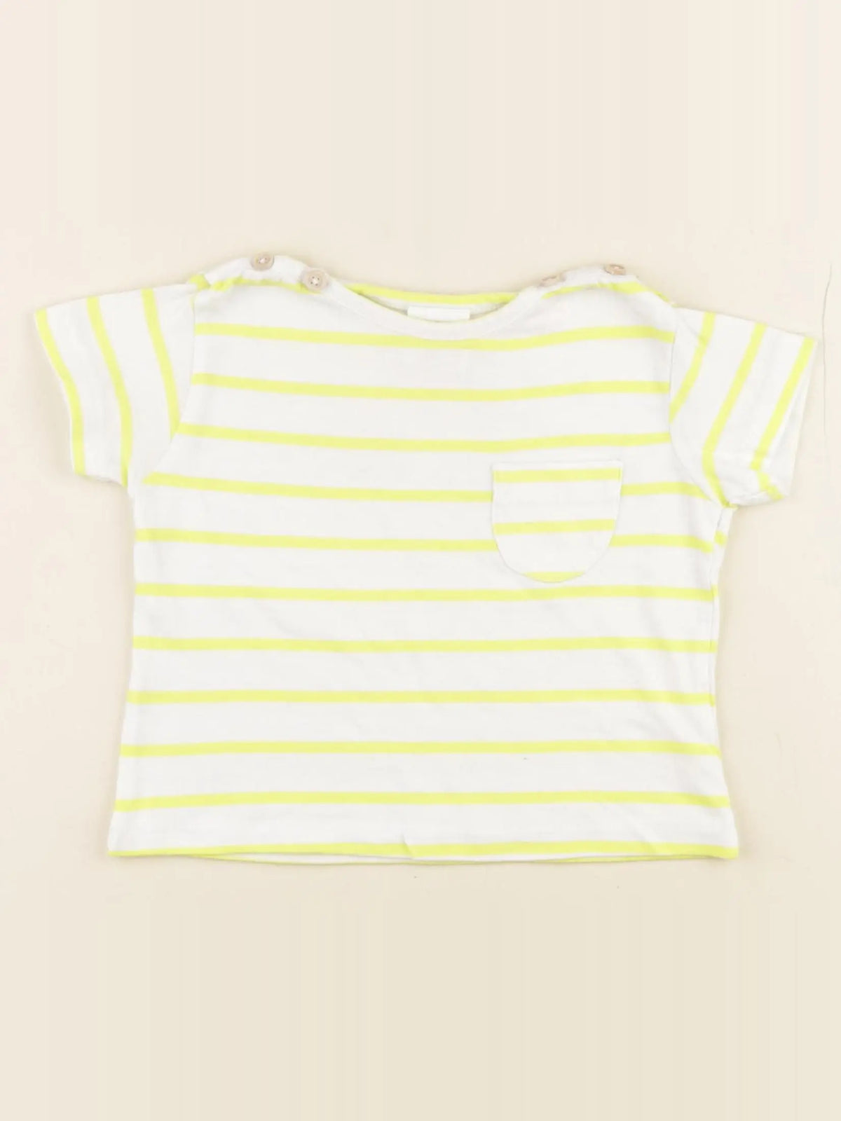 Zara - tee-shirt jaune - 3/6 mois