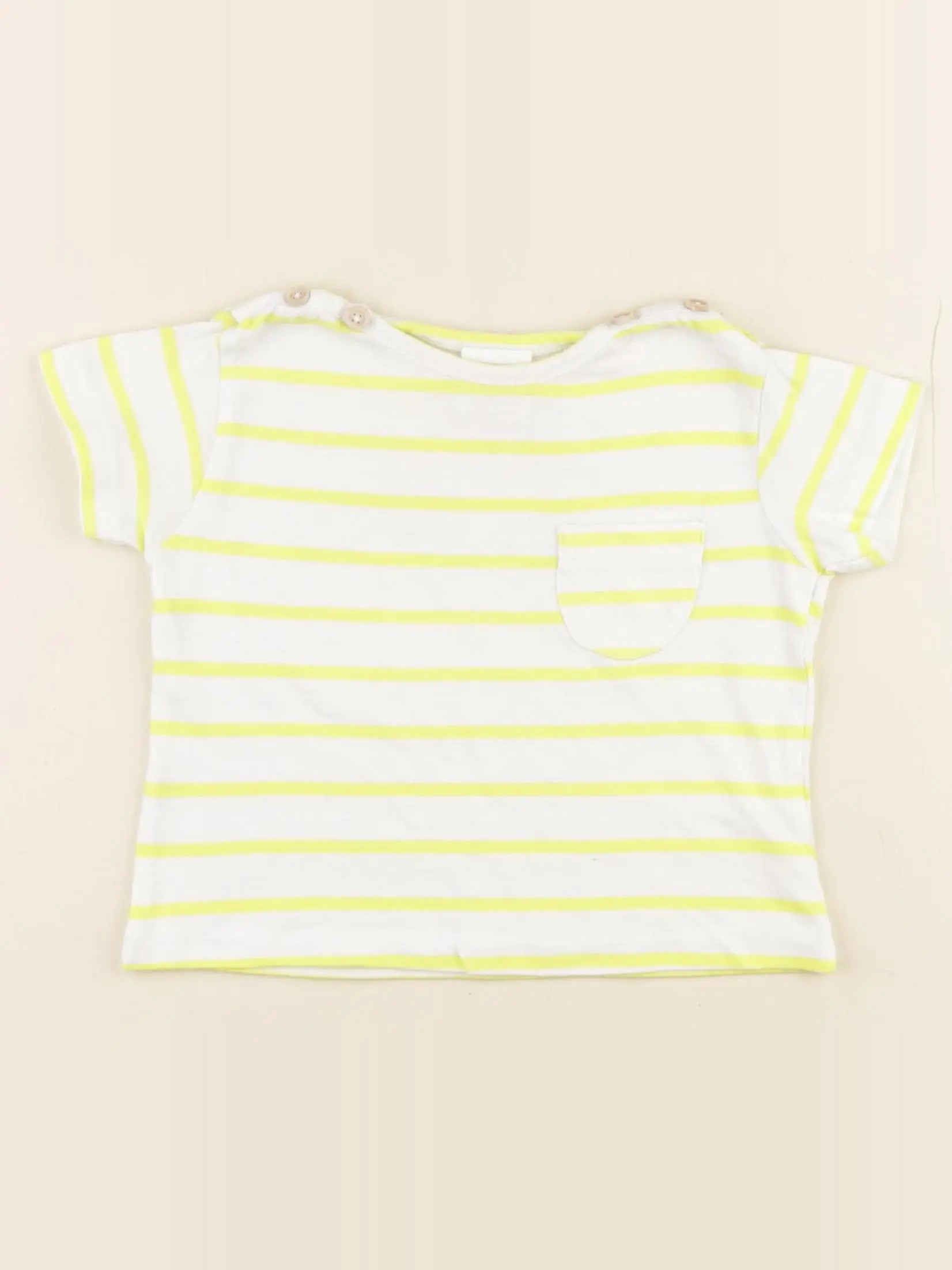 Zara - tee-shirt jaune - 3/6 mois