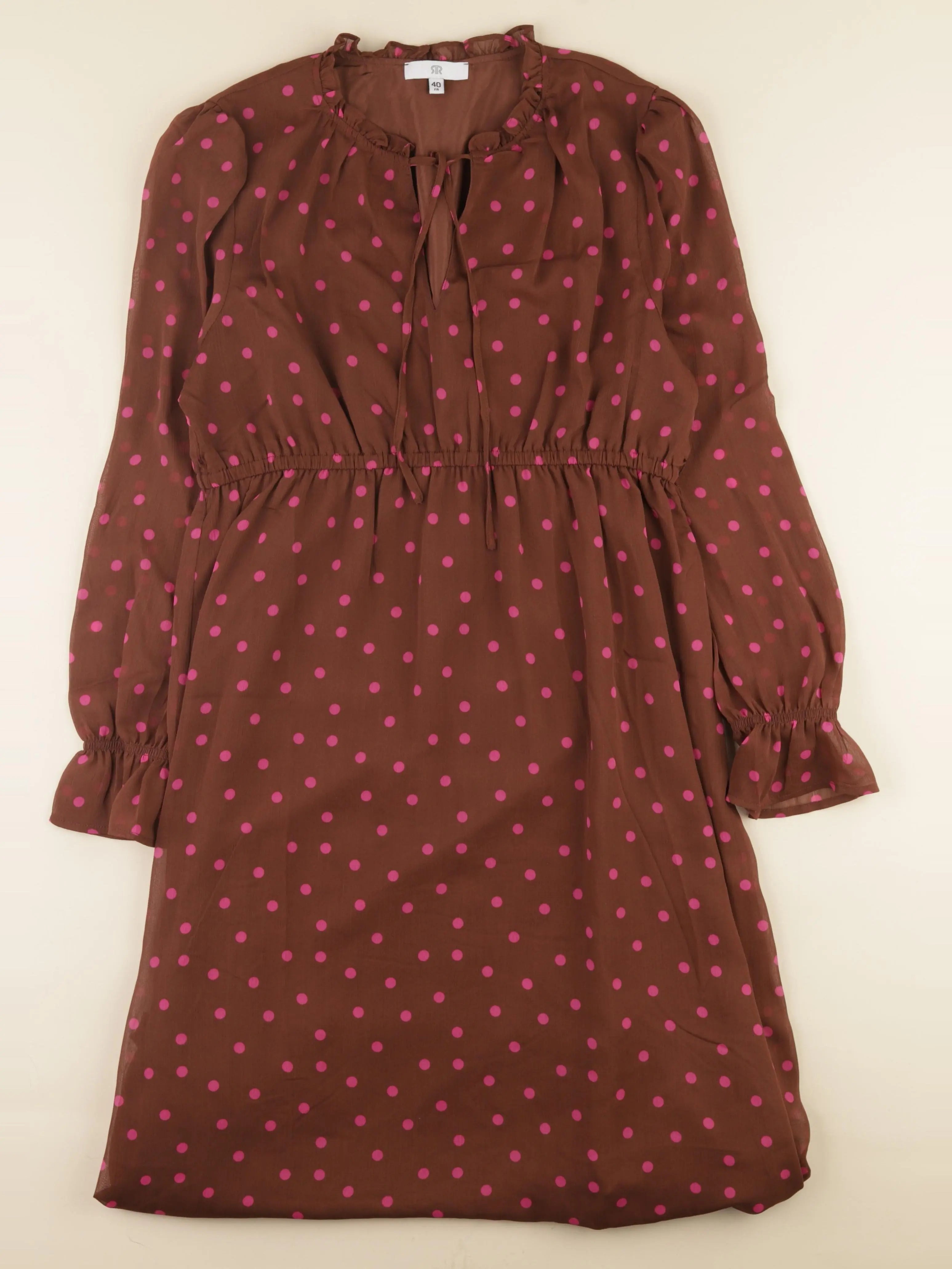 La redoute - robe grossesse marron, rose - 40
