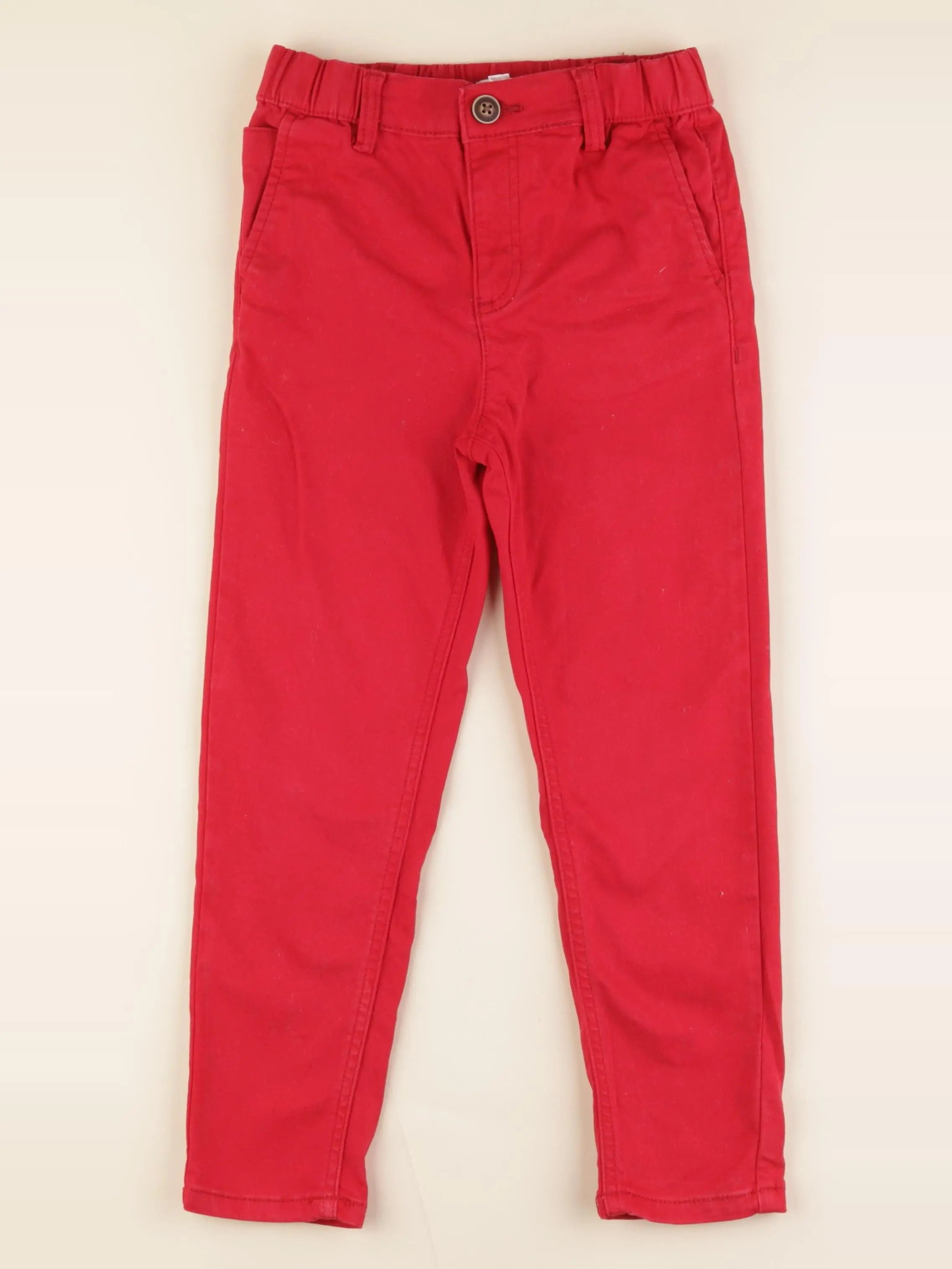 Vertbaudet - pantalon rouge - 7 ans