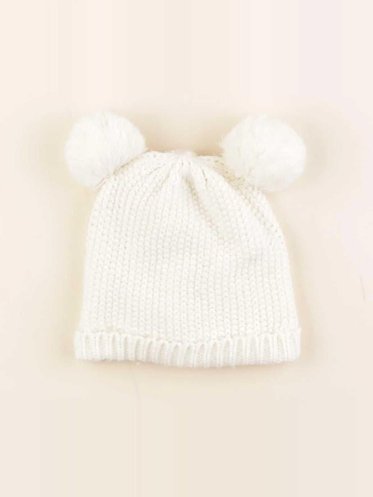 Vertbaudet - bonnet blanc - 8/10 ans