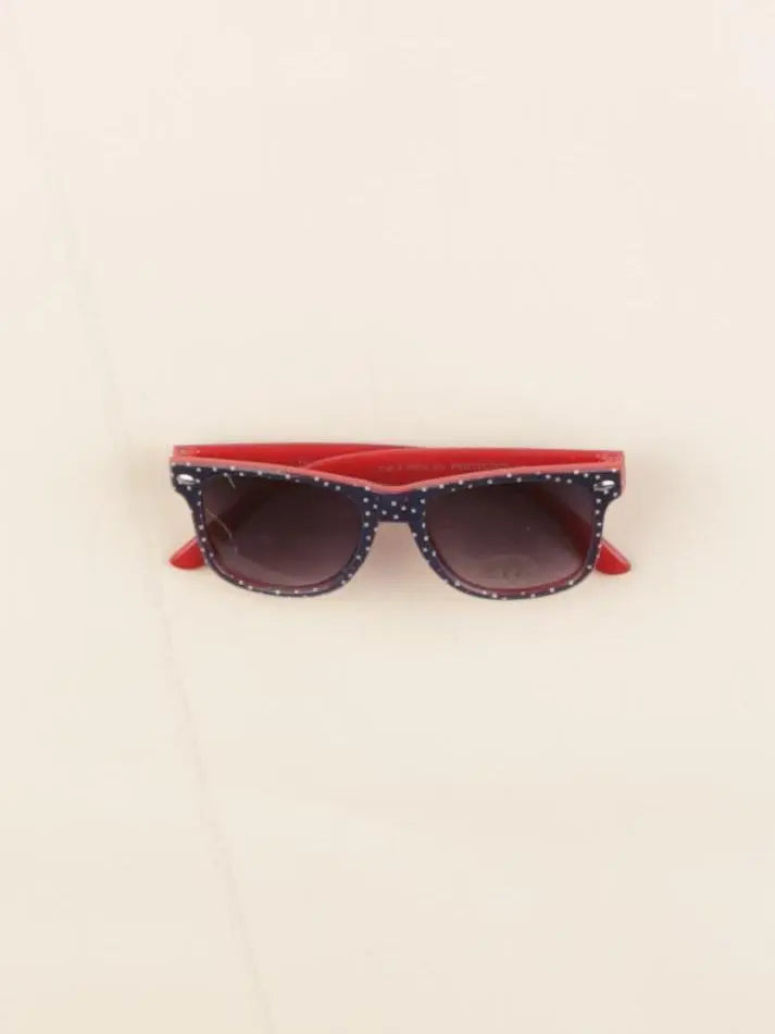 Tape à l'oeil - lunettes de soleil bleu, rouge (état neuf) - 2/4 ans