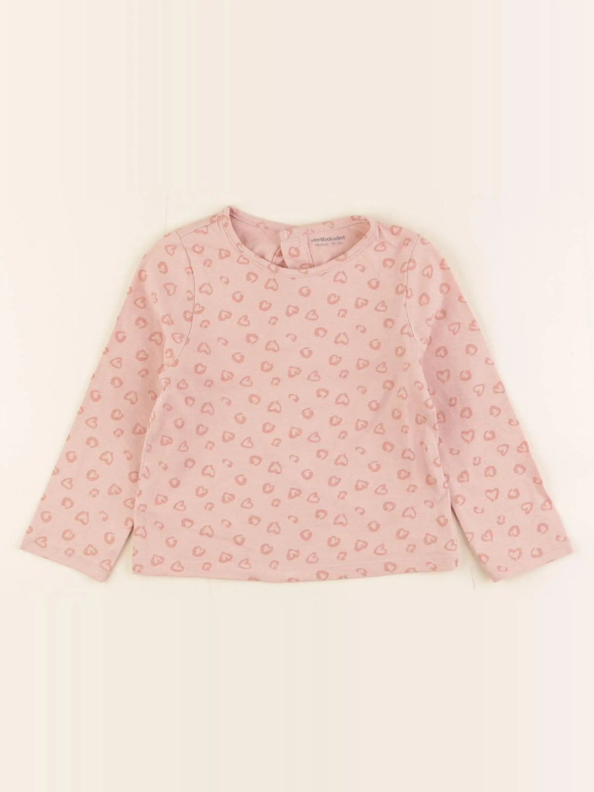 Vertbaudet - tee-shirt rose - 18 mois