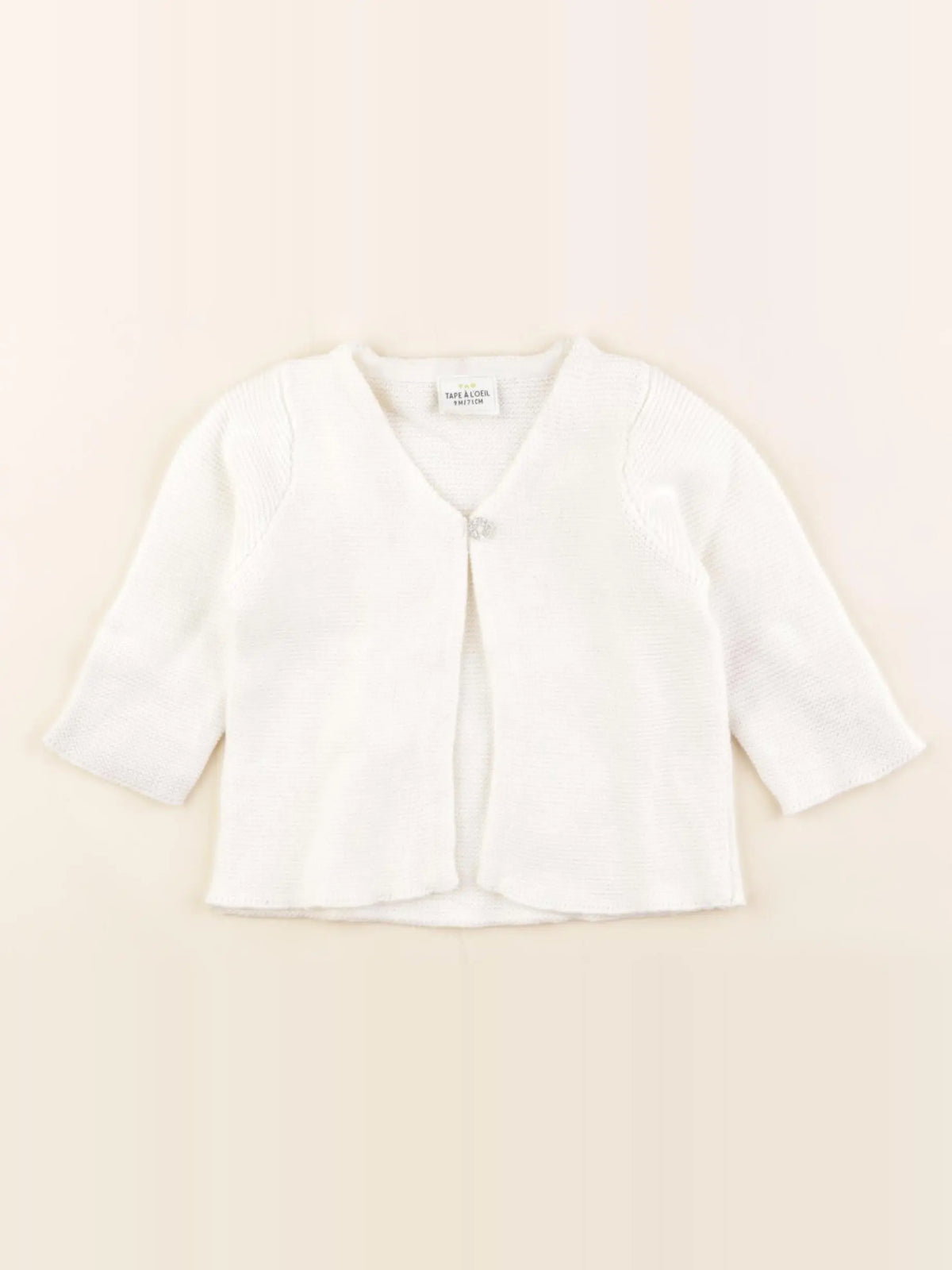 Tape à l'oeil - gilet blanc - 9 mois