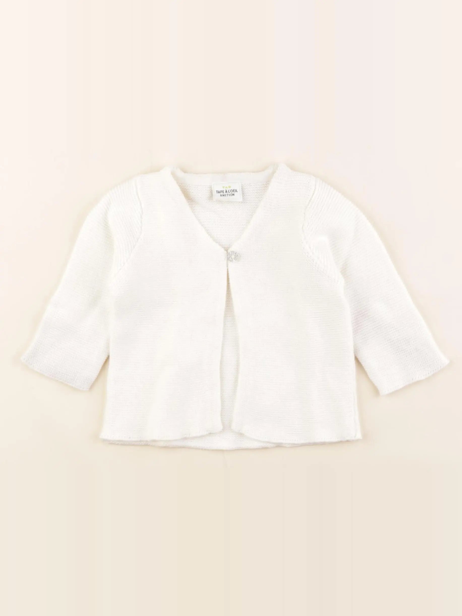 Tape à l'oeil - gilet blanc - 9 mois