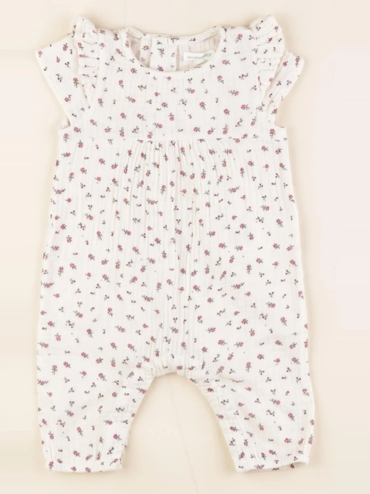 Vertbaudet - combinaison blanc - 3 mois