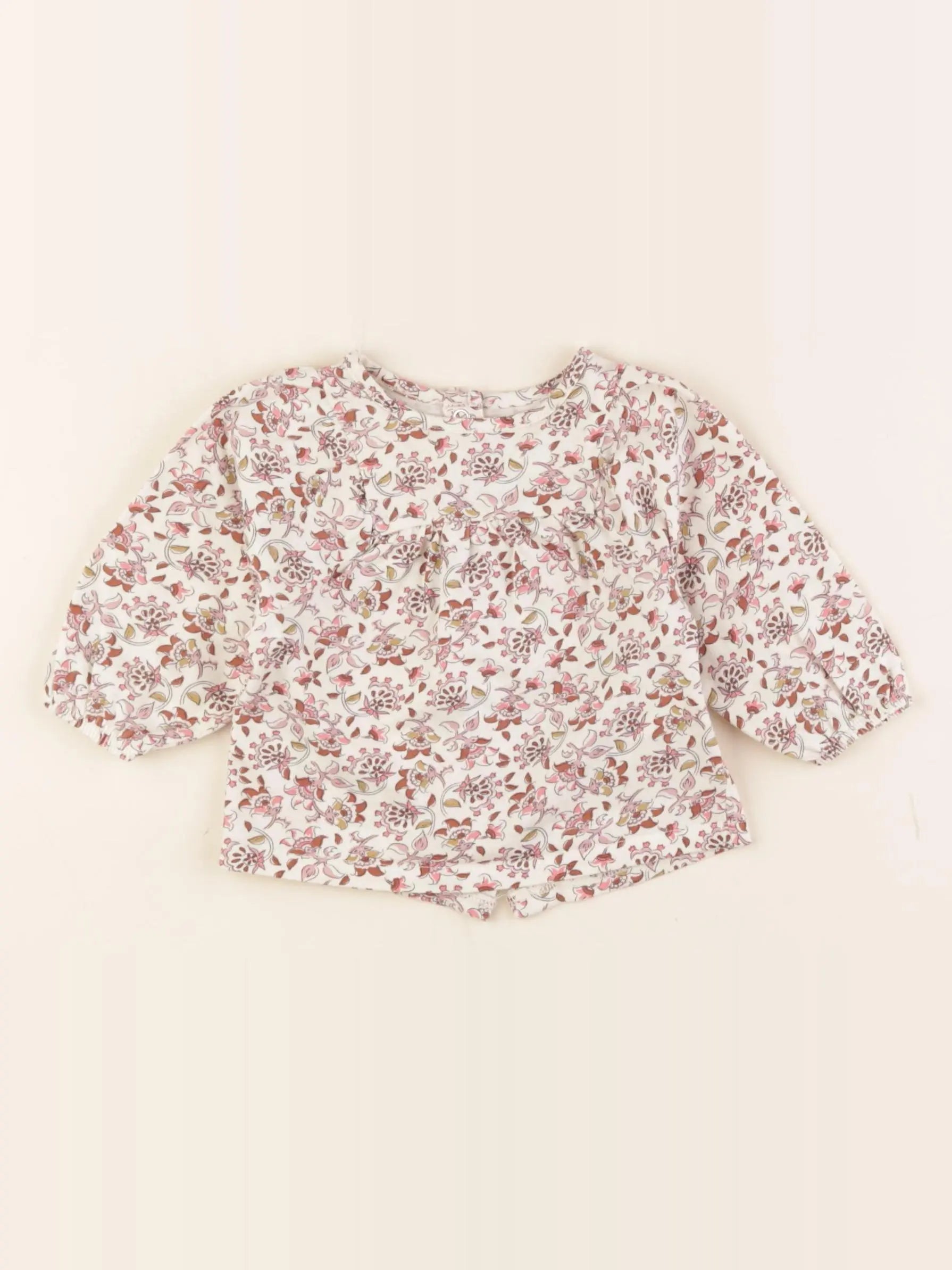 Vertbaudet - tee-shirt beige - 3 mois