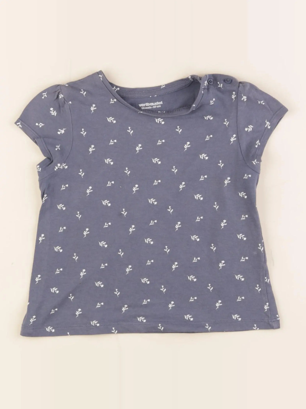 Vertbaudet - tee-shirt bleu - 36 mois