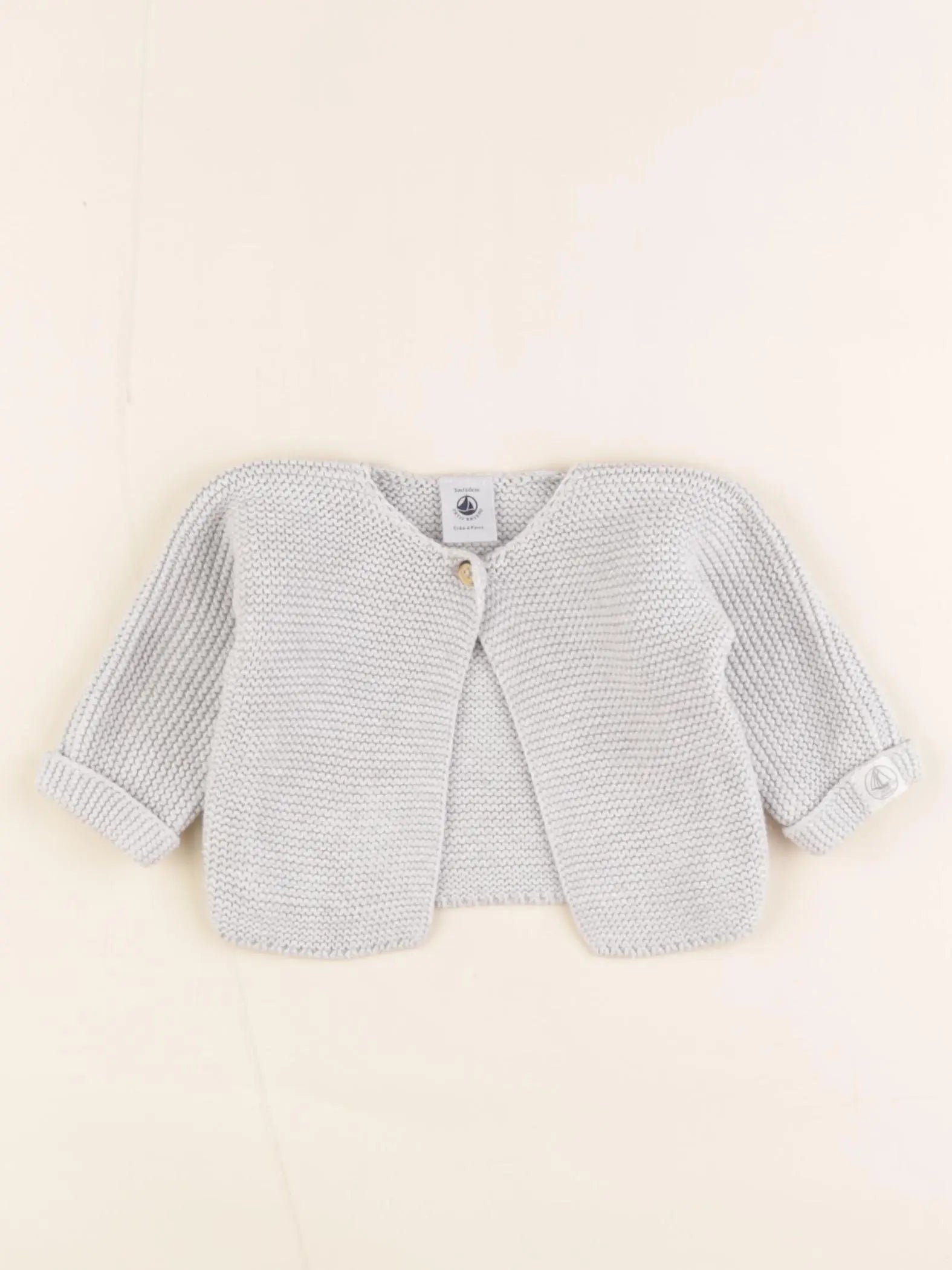 Petit Bateau - gilet gris - 3 mois