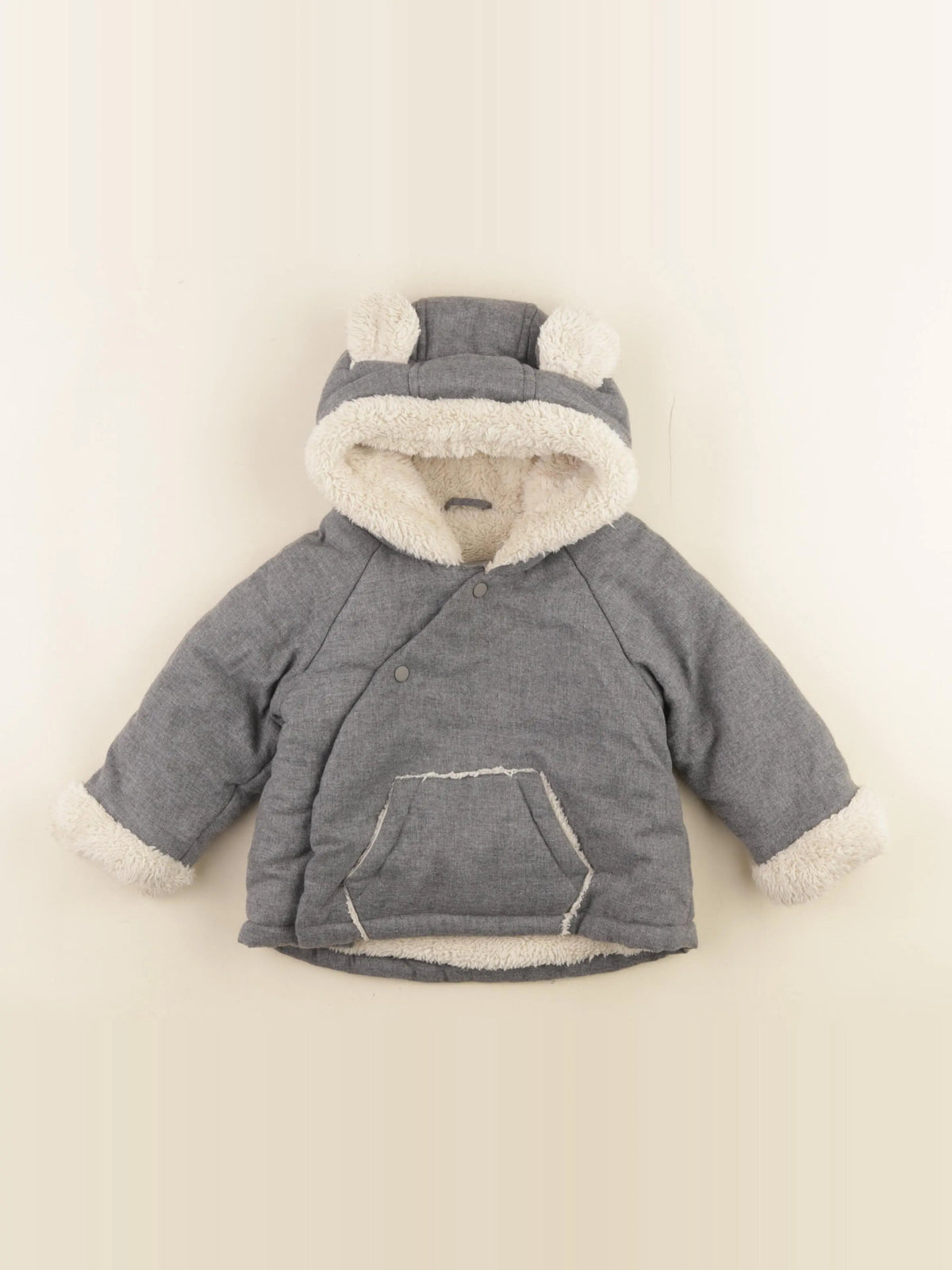 Vertbaudet - veste doublé gris - 18 mois