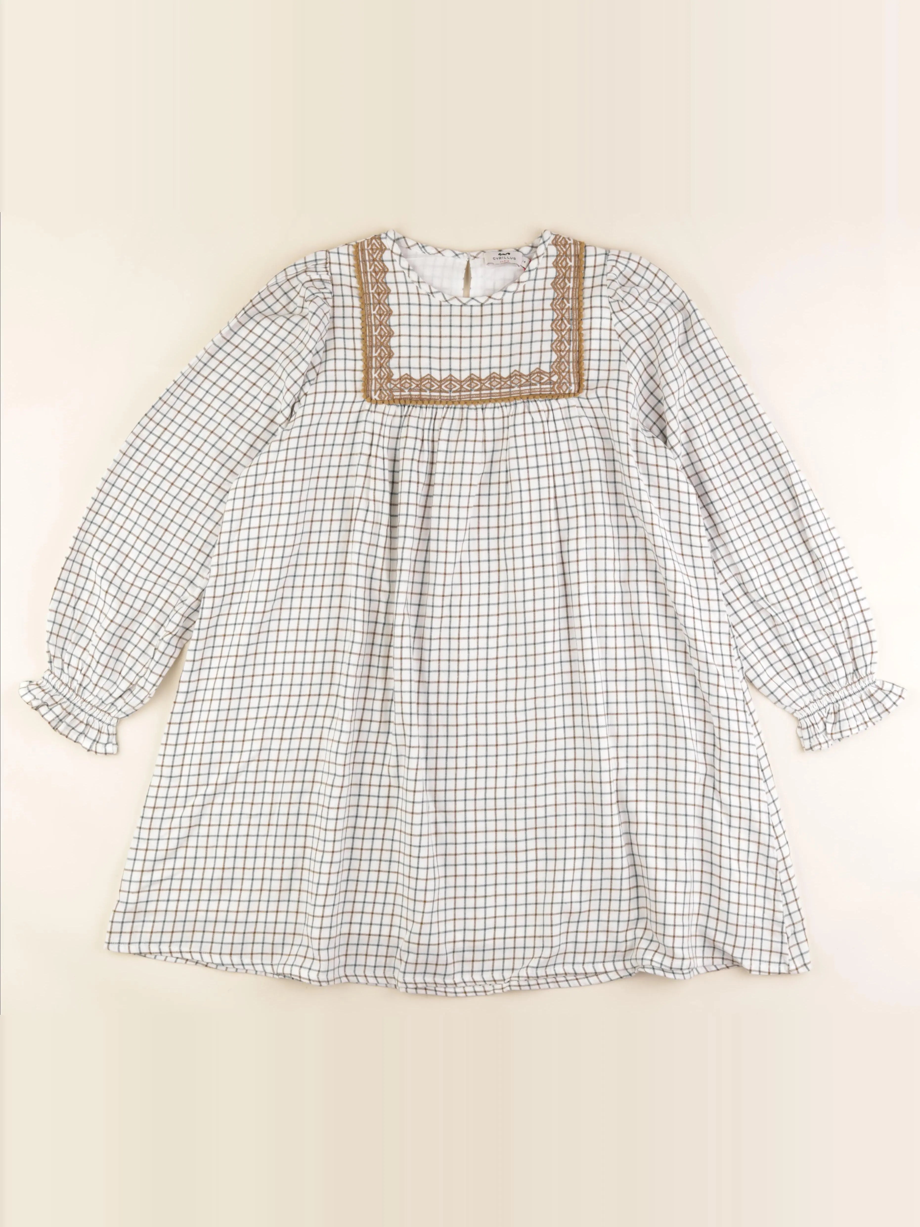 Cyrillus - robe bleu, marron - 14 ans