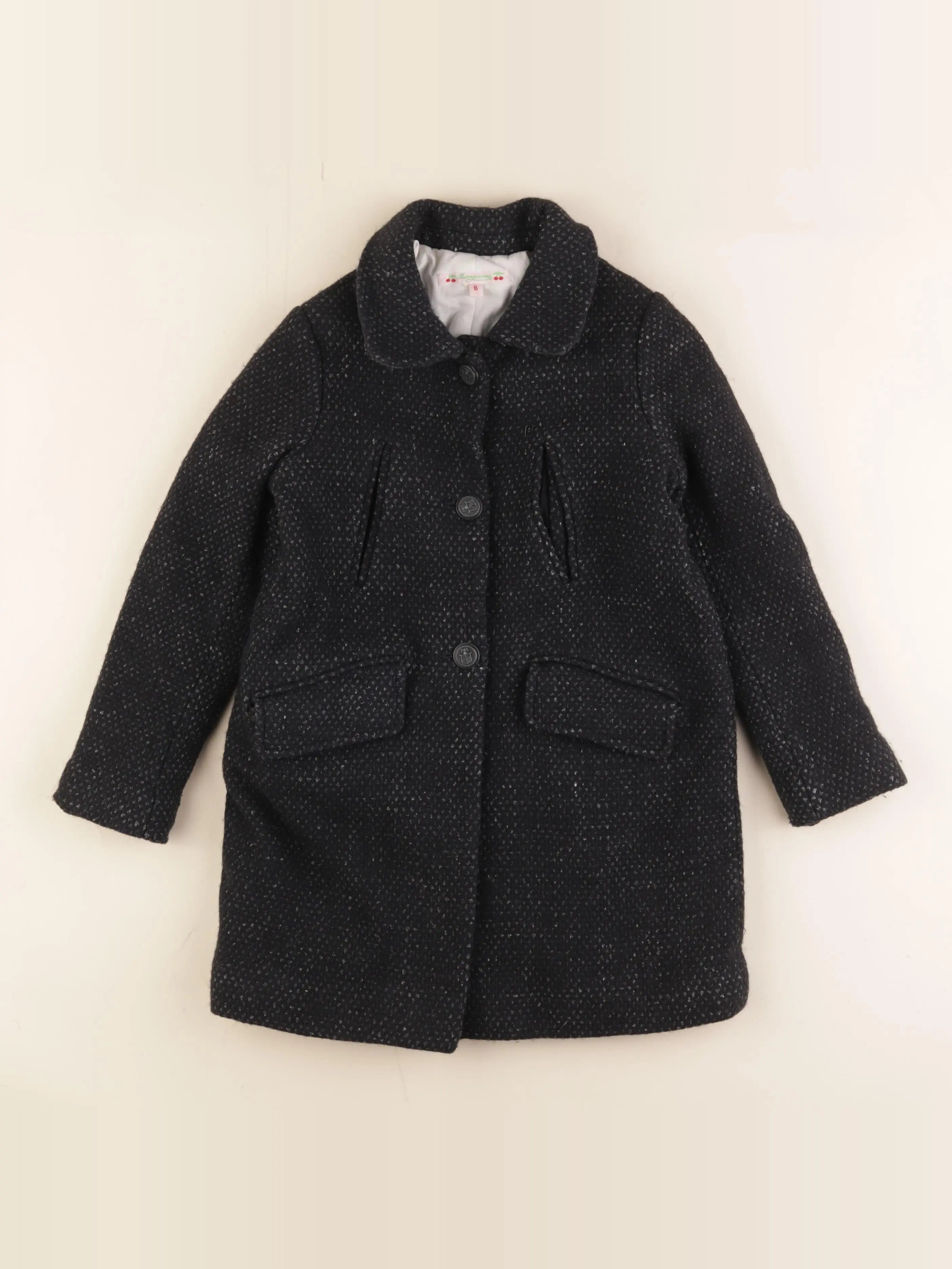 Bonpoint - manteau noir - 8 ans