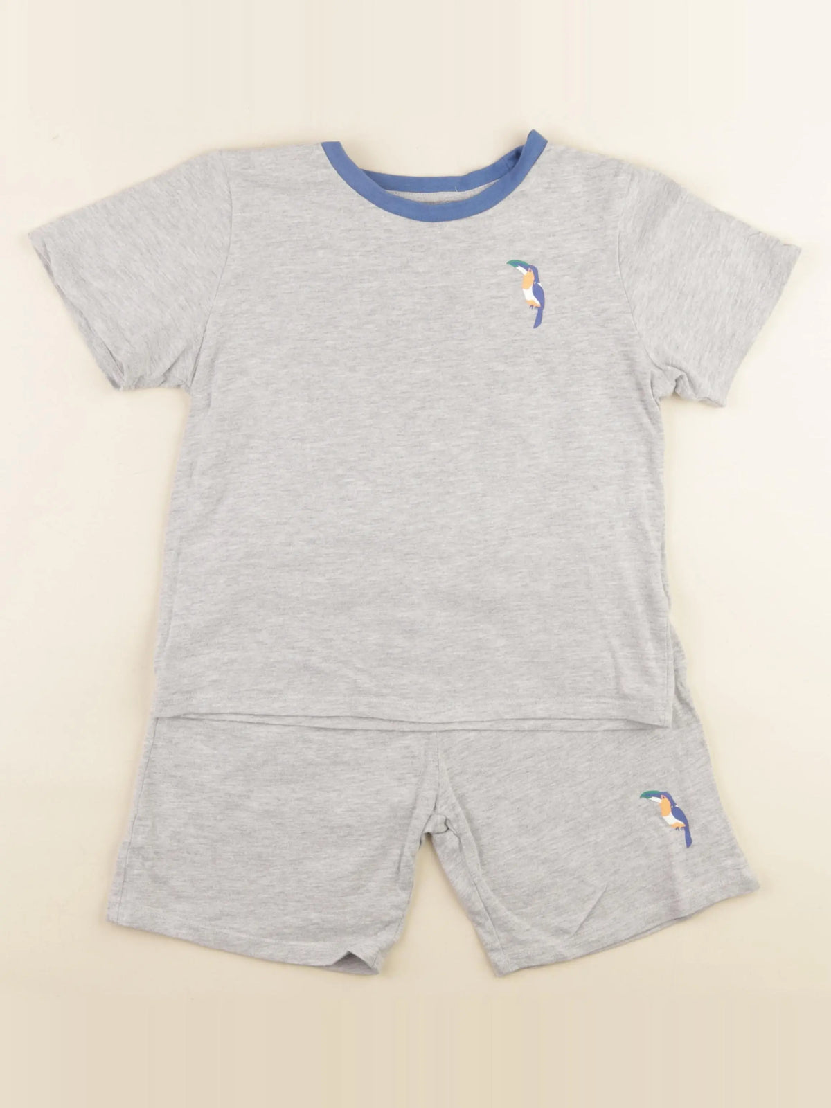 Vertbaudet - pyjama coton gris - 8 ans