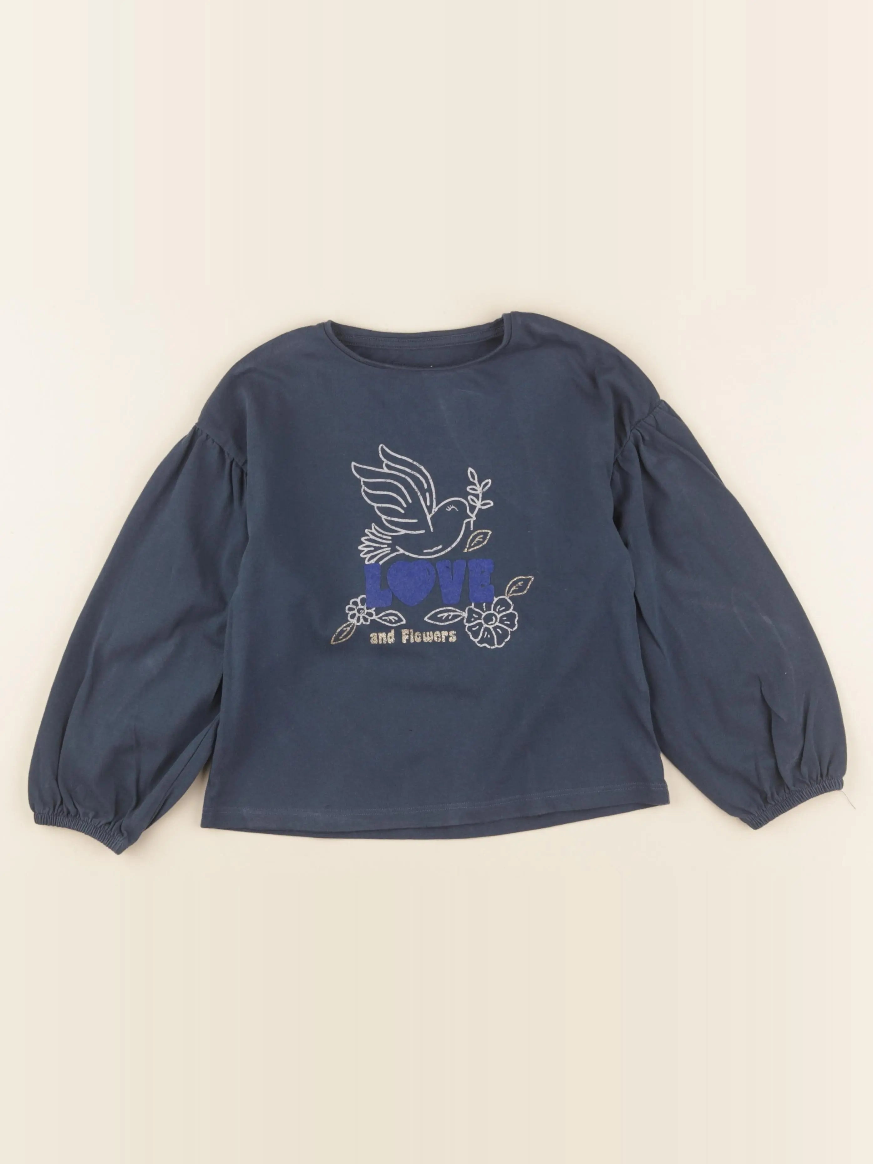 Vertbaudet - tee-shirt bleu - 6 ans