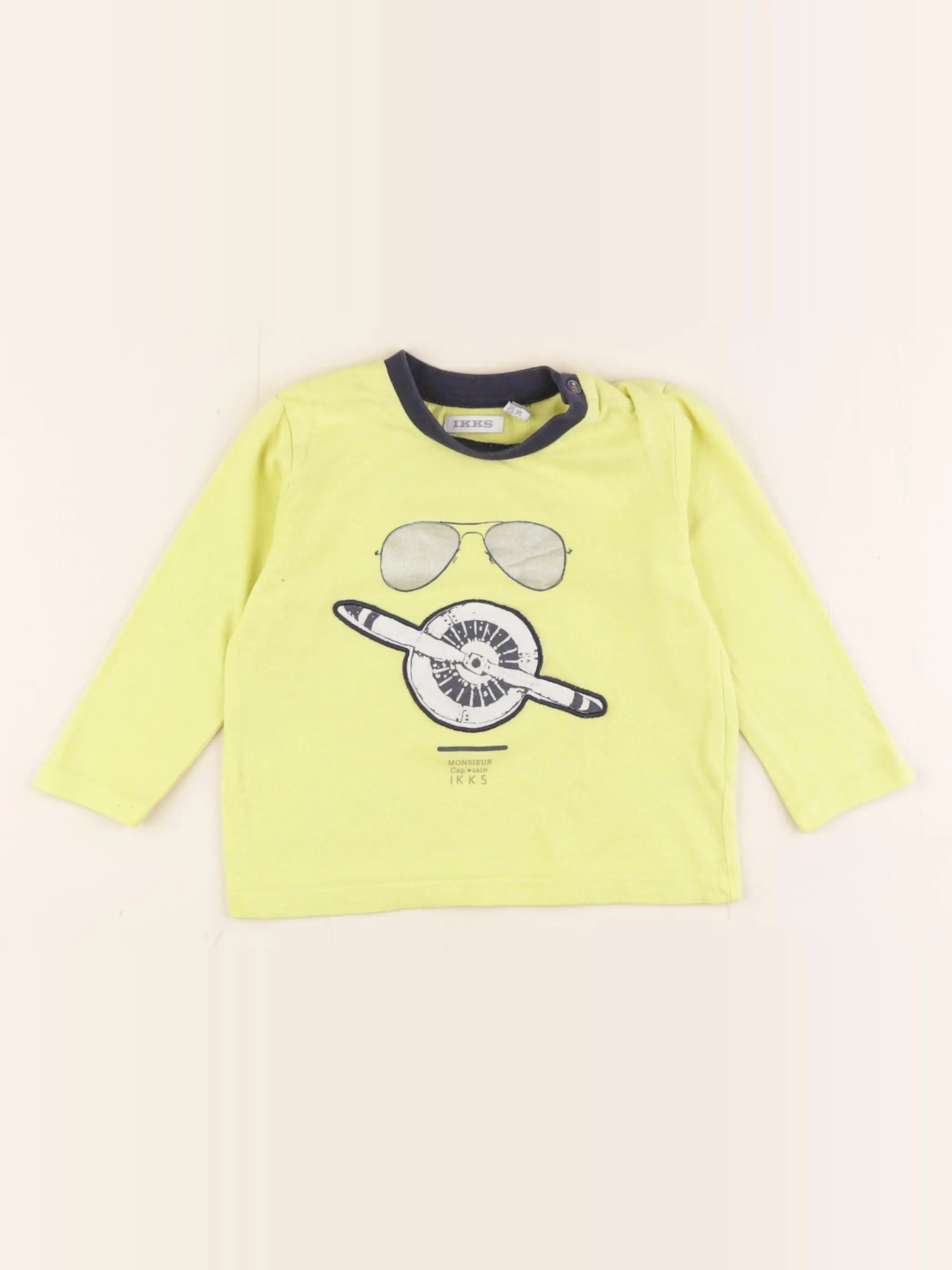 IKKS - tee-shirt jaune - 12 mois