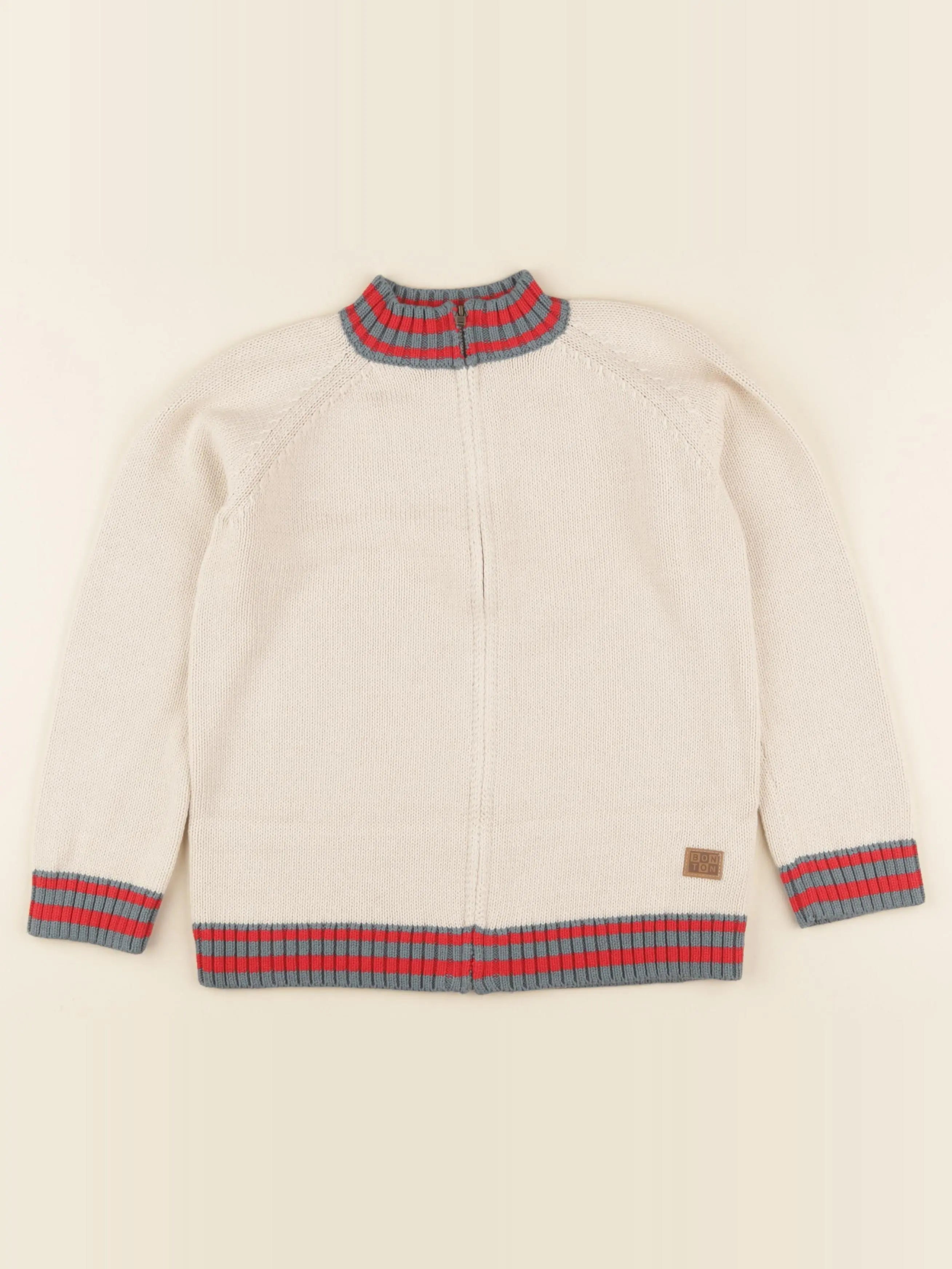 Bonton - gilet beige - 8 ans