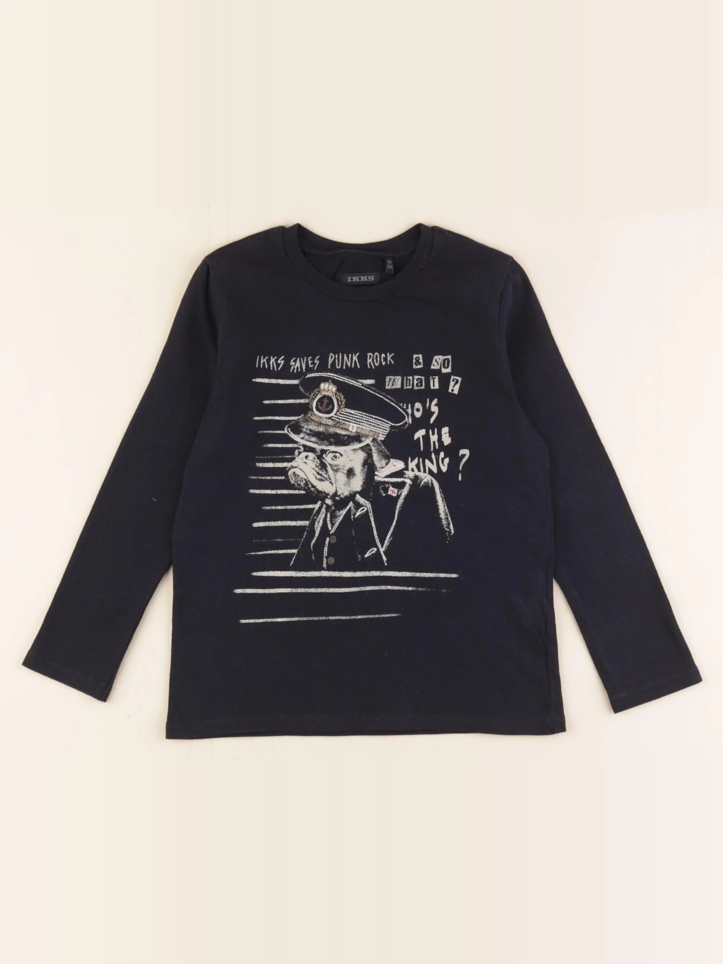 IKKS - tee-shirt bleu - 4 ans