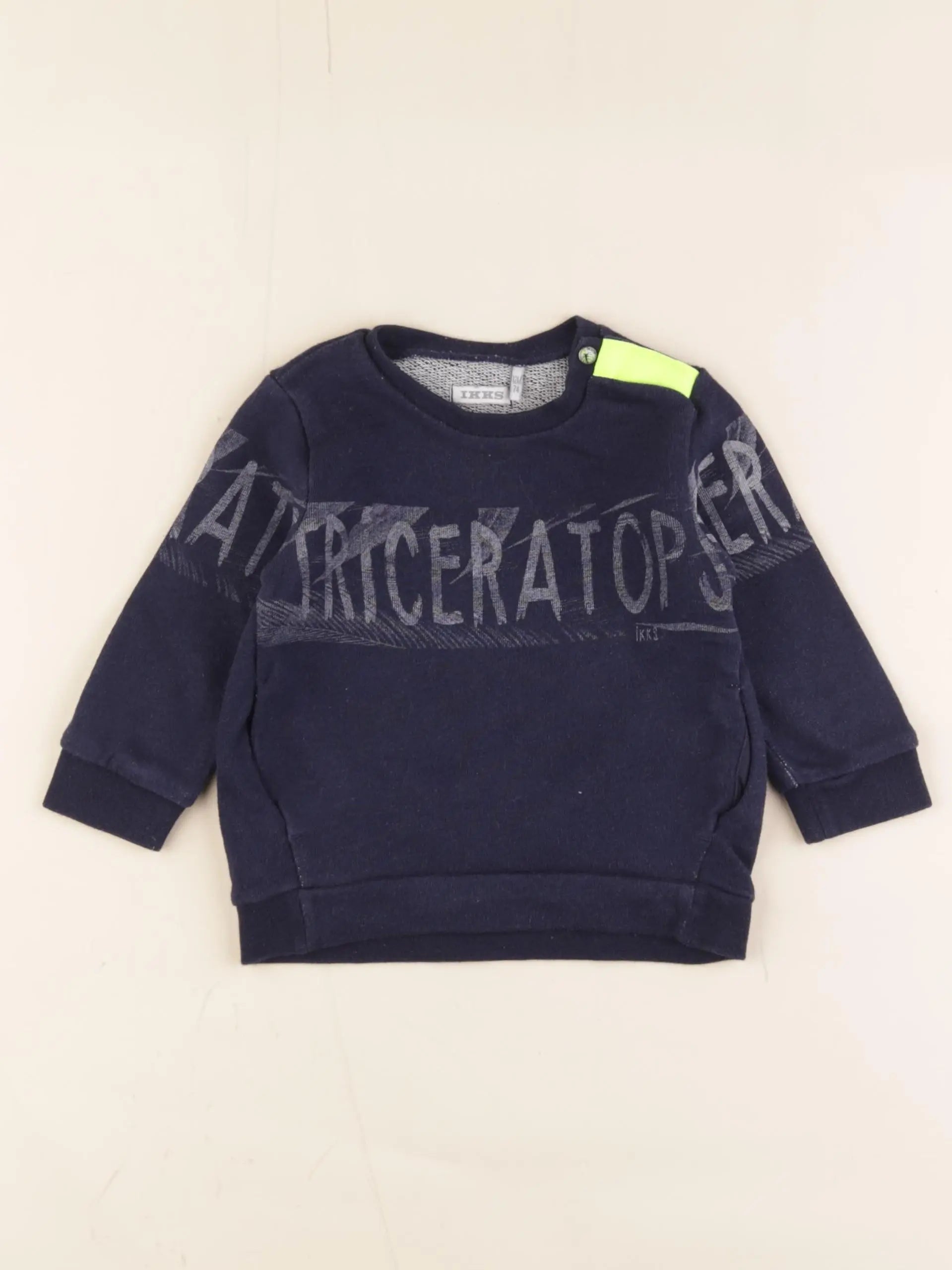 IKKS - sweat bleu - 12 mois