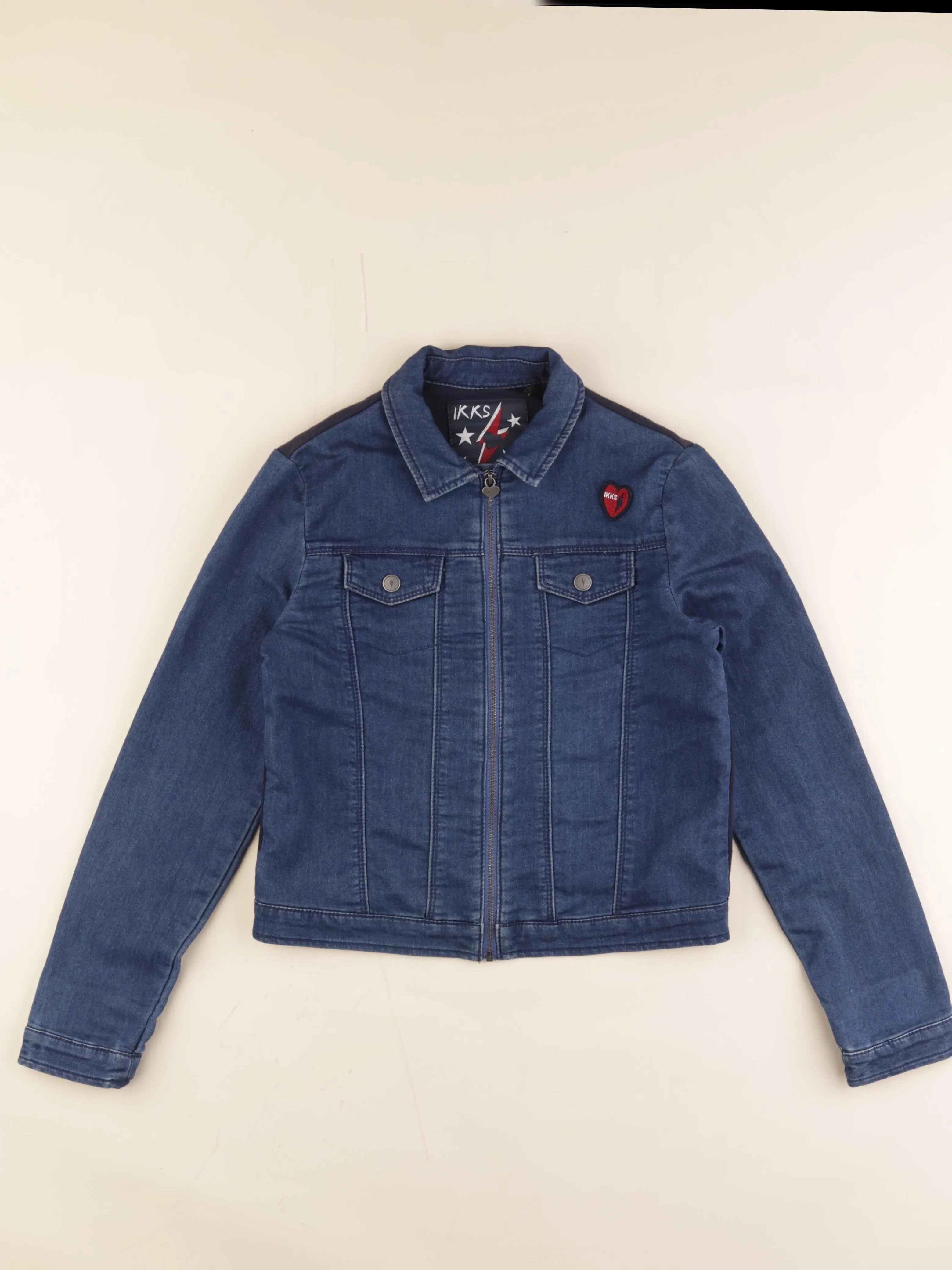 IKKS - veste imprimé au dos bleu - 12 ans