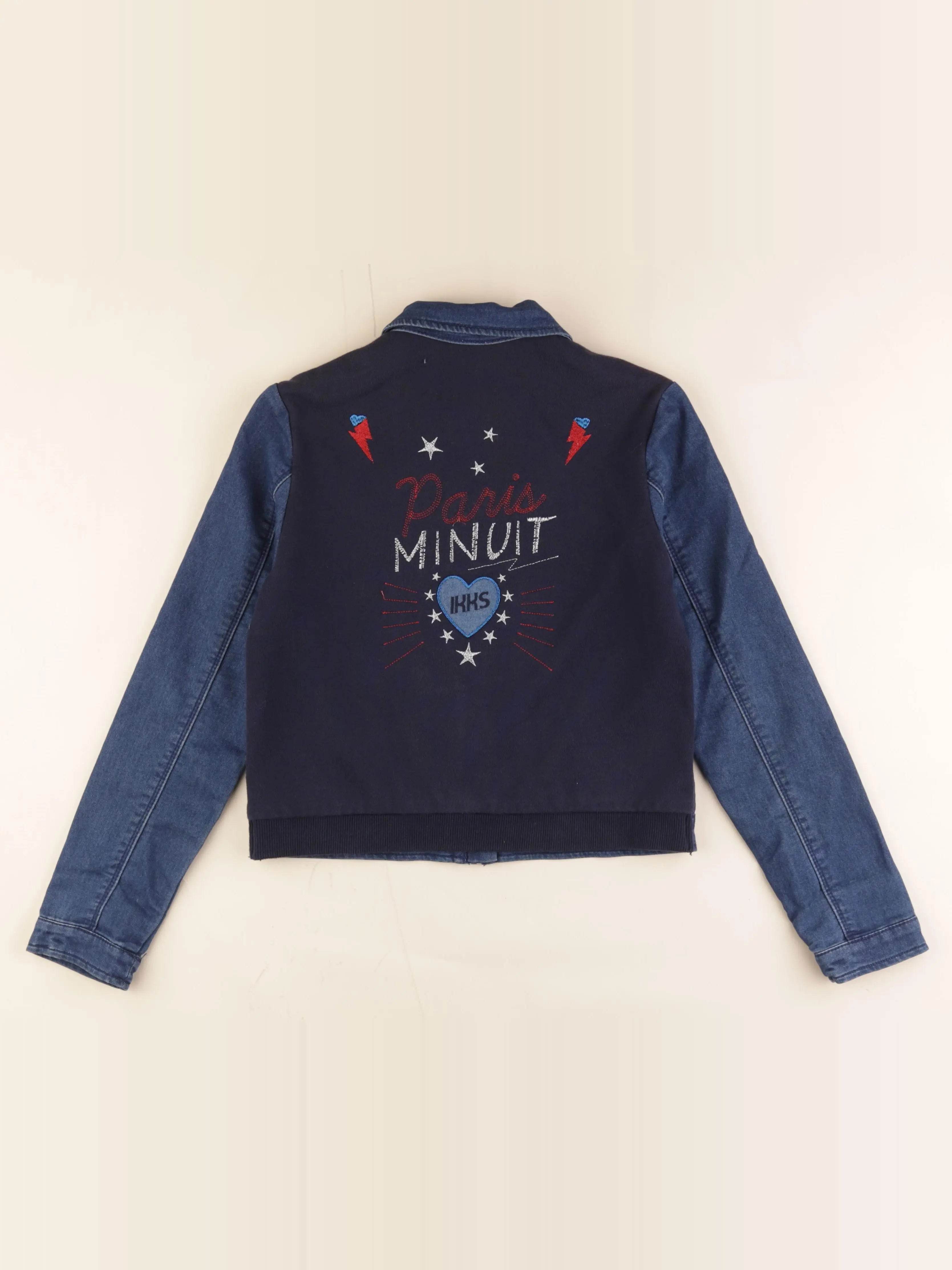 IKKS - veste imprimé au dos bleu - 12 ans