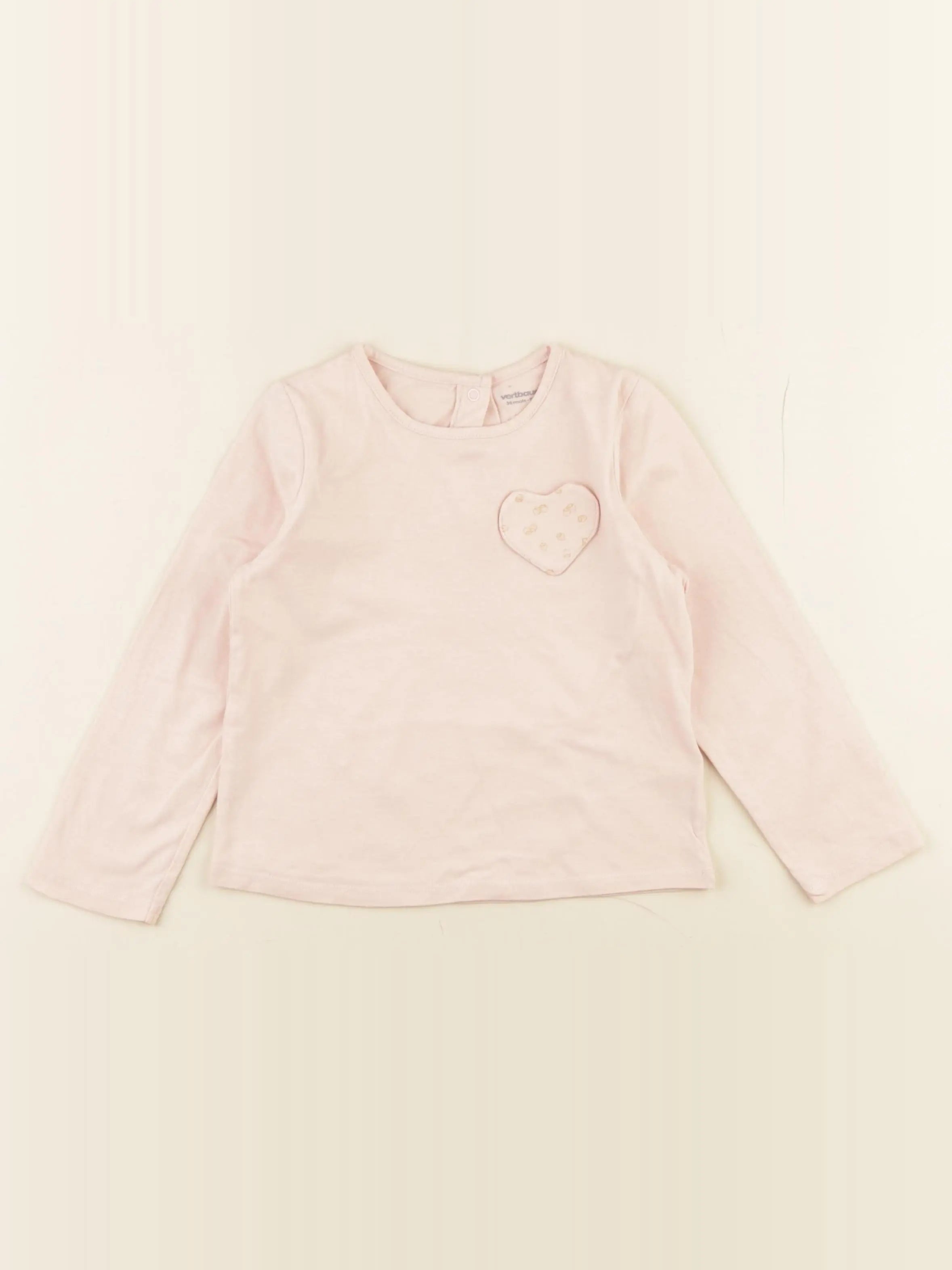 Vertbaudet - tee-shirt rose - 36 mois