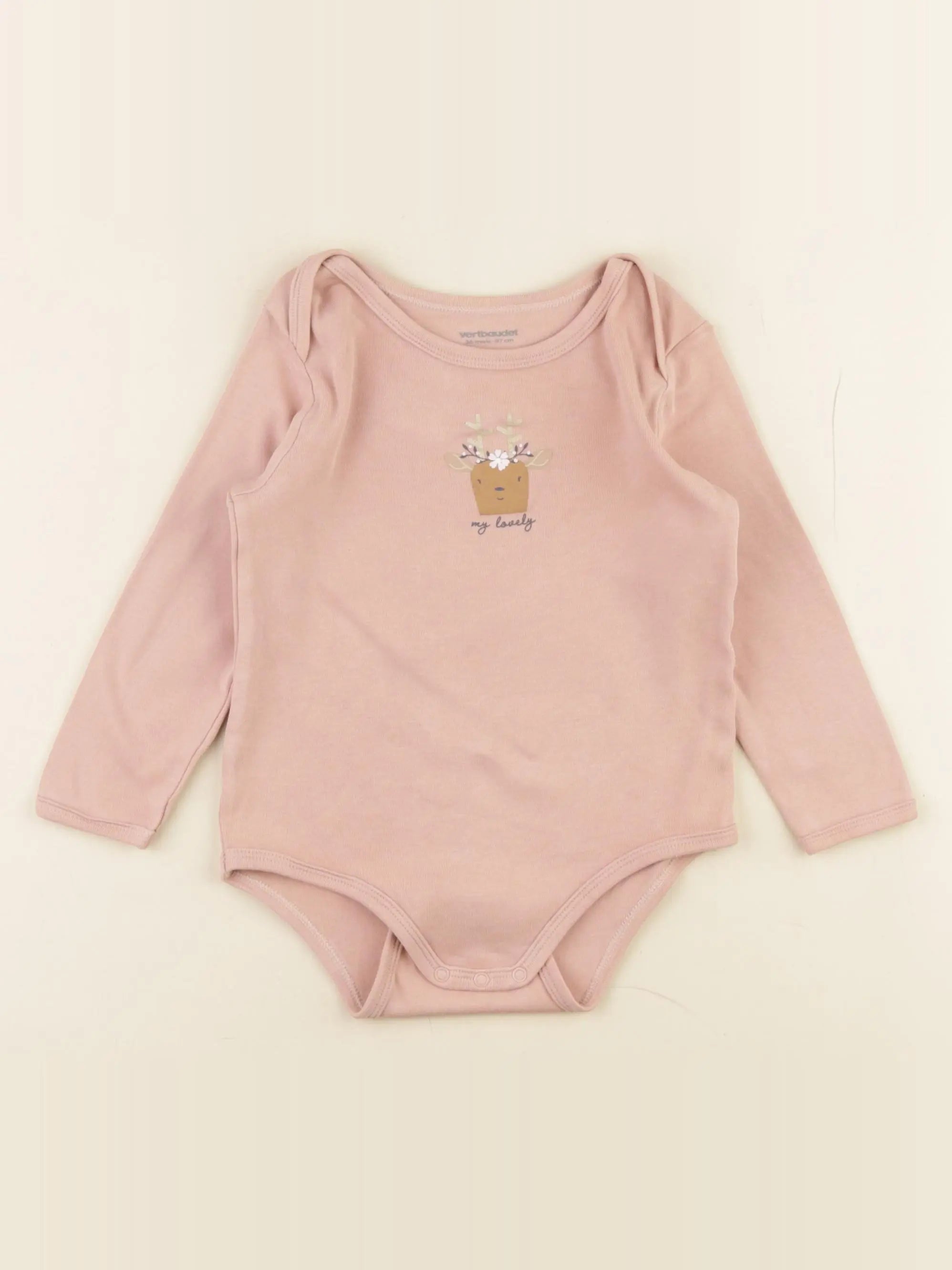 Vertbaudet - body rose - 36 mois