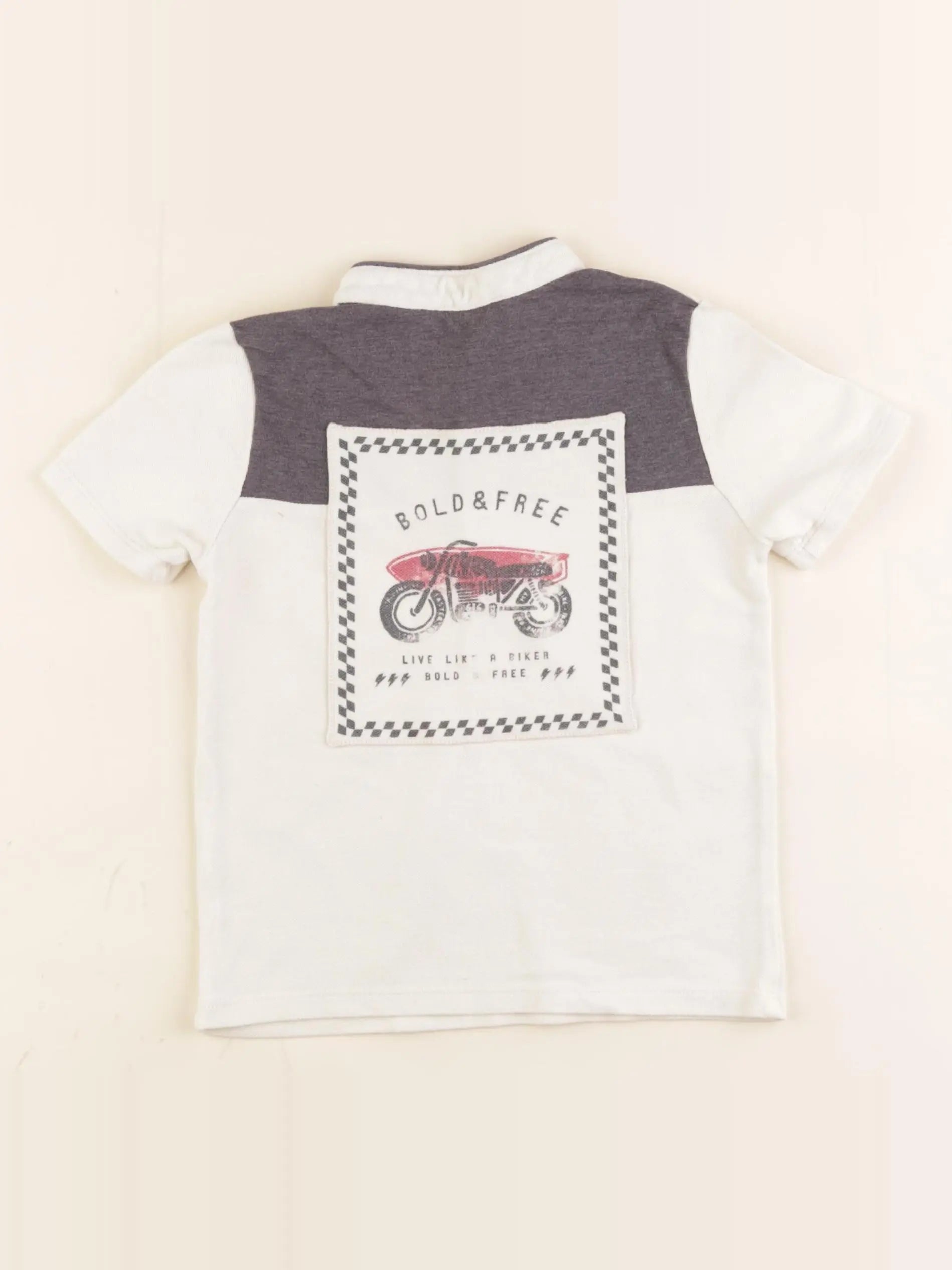 IKKS - polo imprimé au dos blanc - 2 ans