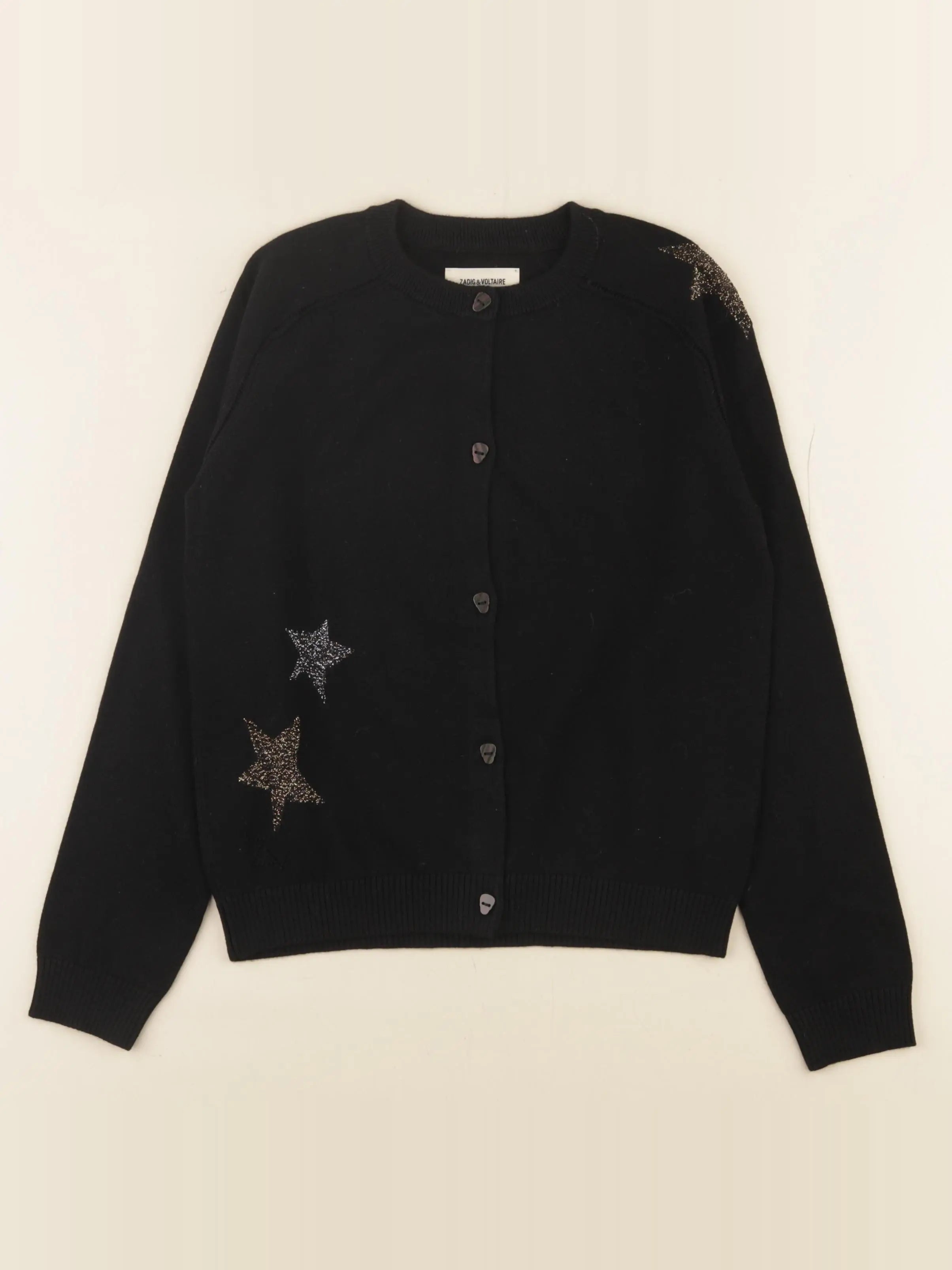 Zadig & Voltaire - gilet imprimé au dos noir - 8 ans