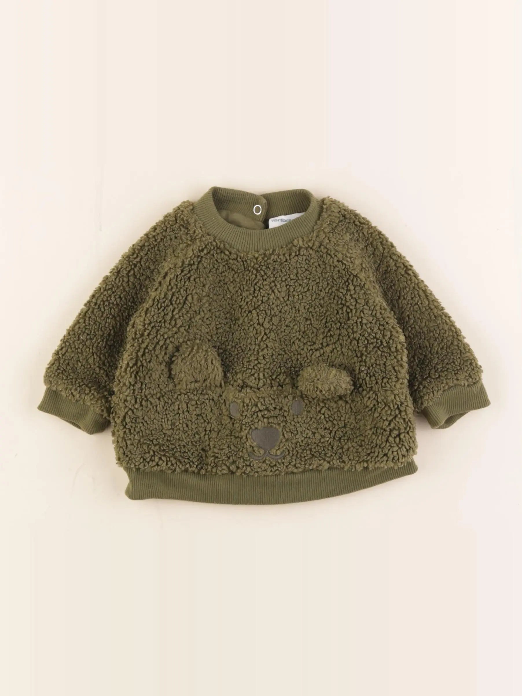 Vertbaudet - sweat vert - 3 mois