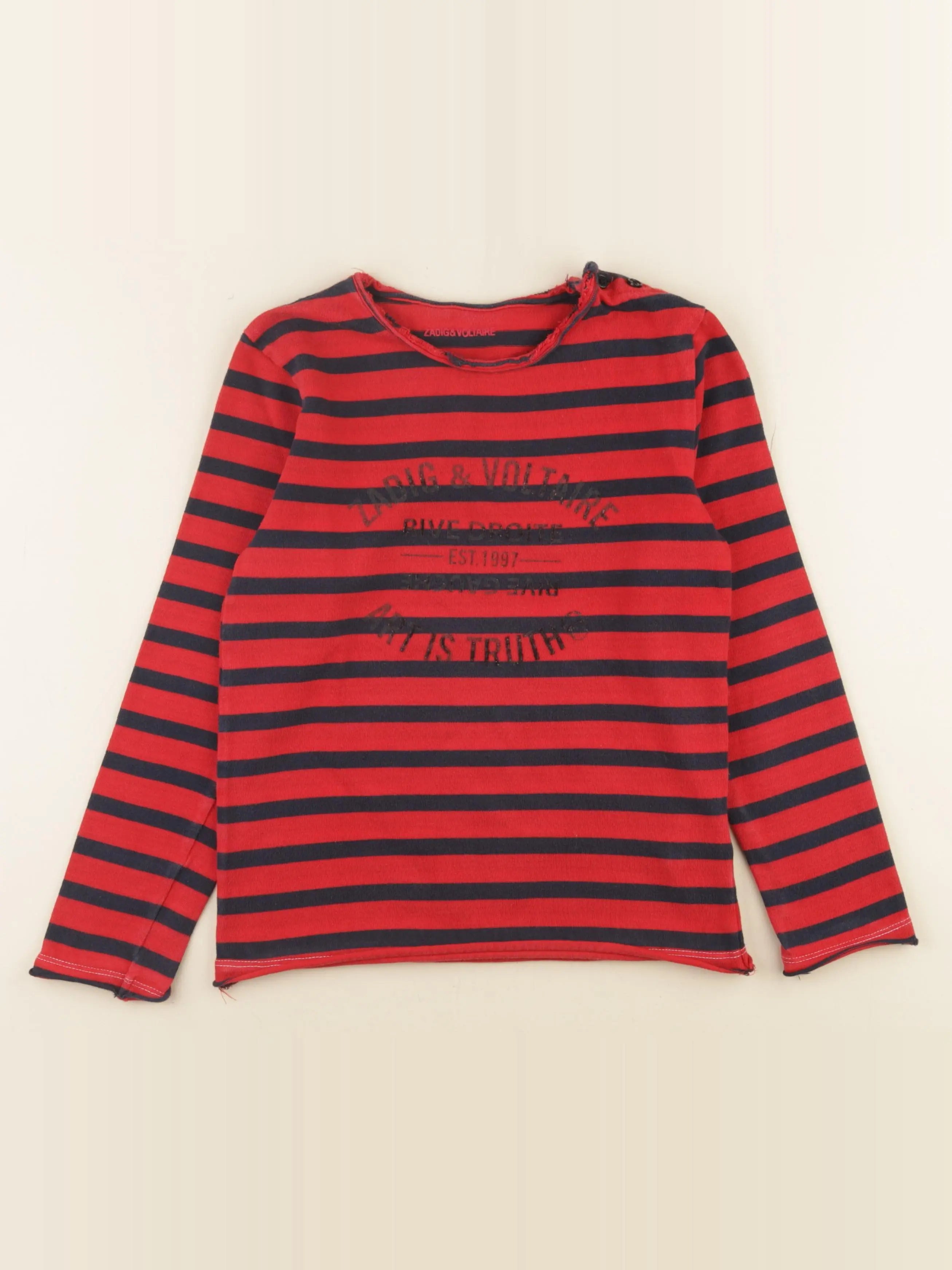 Zadig & Voltaire - tee-shirt rouge - 8 ans