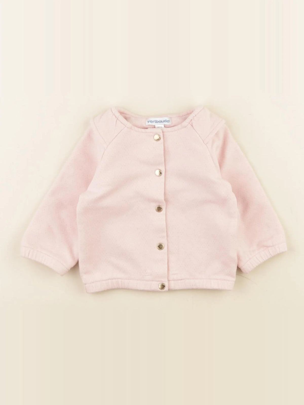 Vertbaudet - sweat rose, or - 6 mois