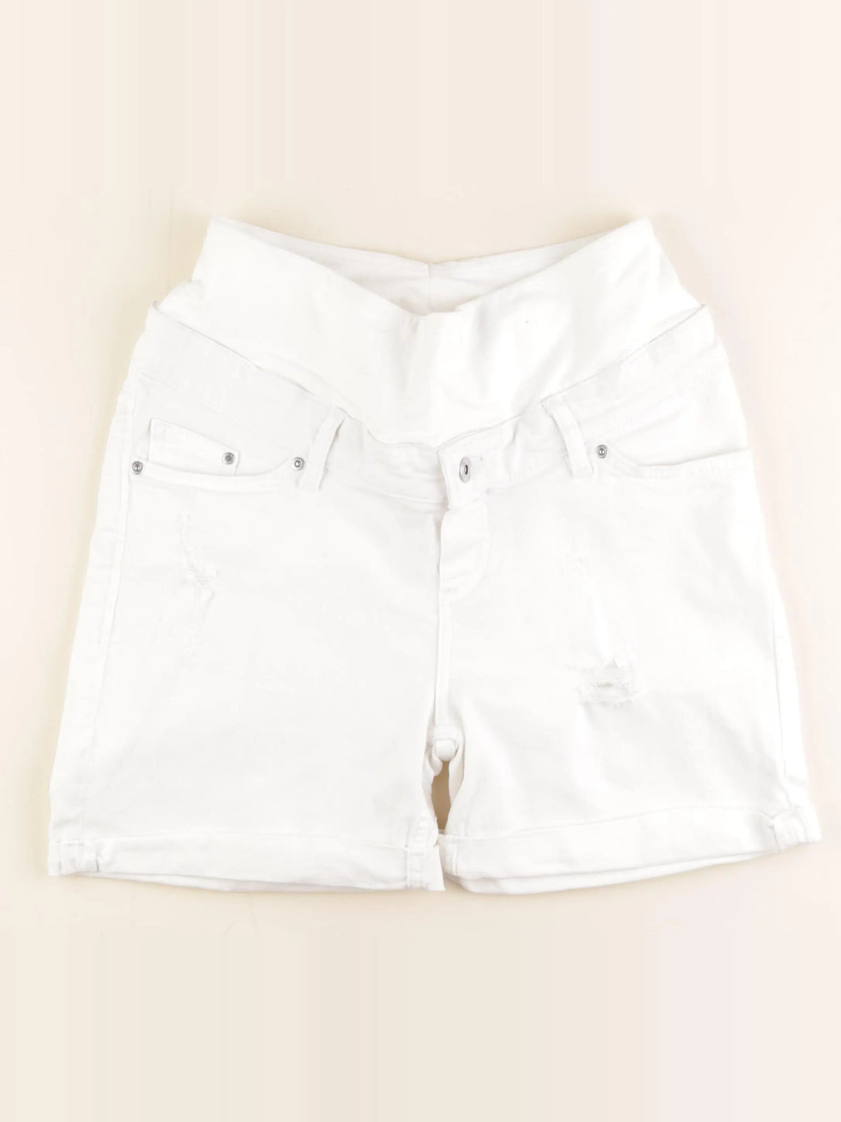 H&M - short grossesse blanc - 38