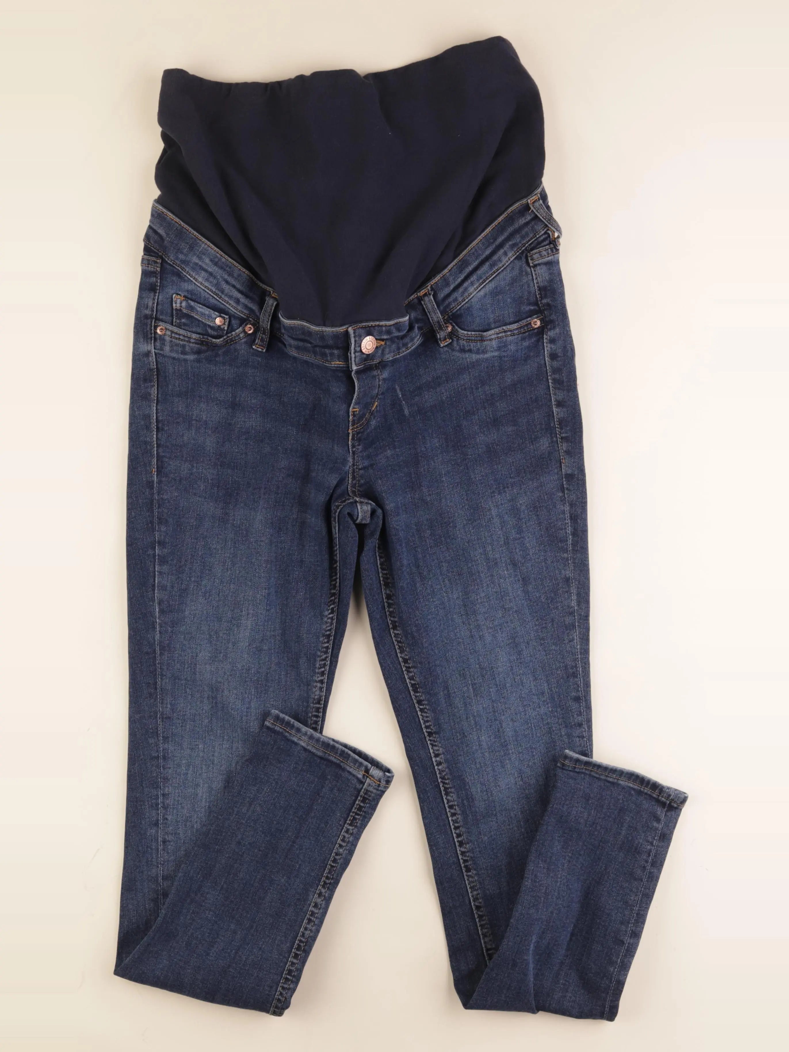 H&M - jean grossesse bleu - m