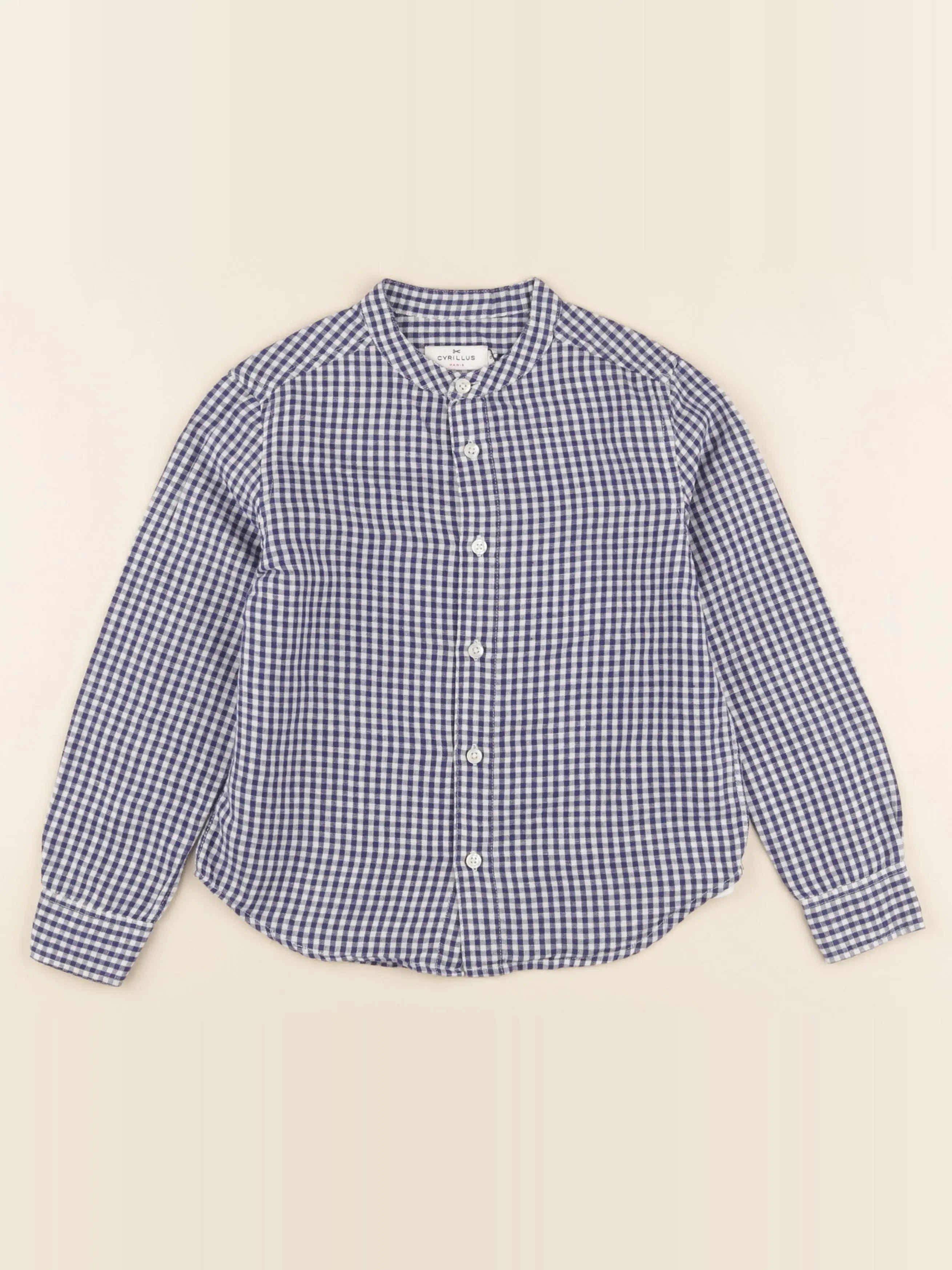 Cyrillus - chemise bleu, blanc - 6 ans
