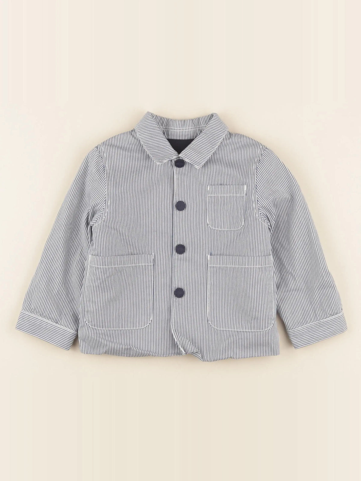 Jacadi - veste doublé bleu - 24 mois