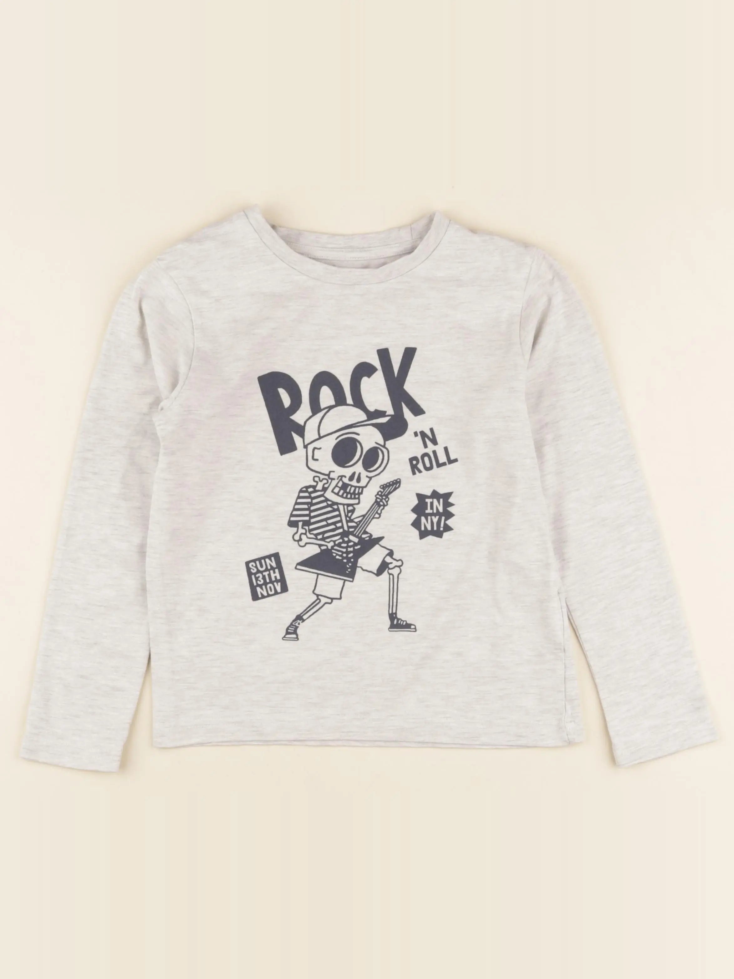 Vertbaudet - tee-shirt gris - 8 ans