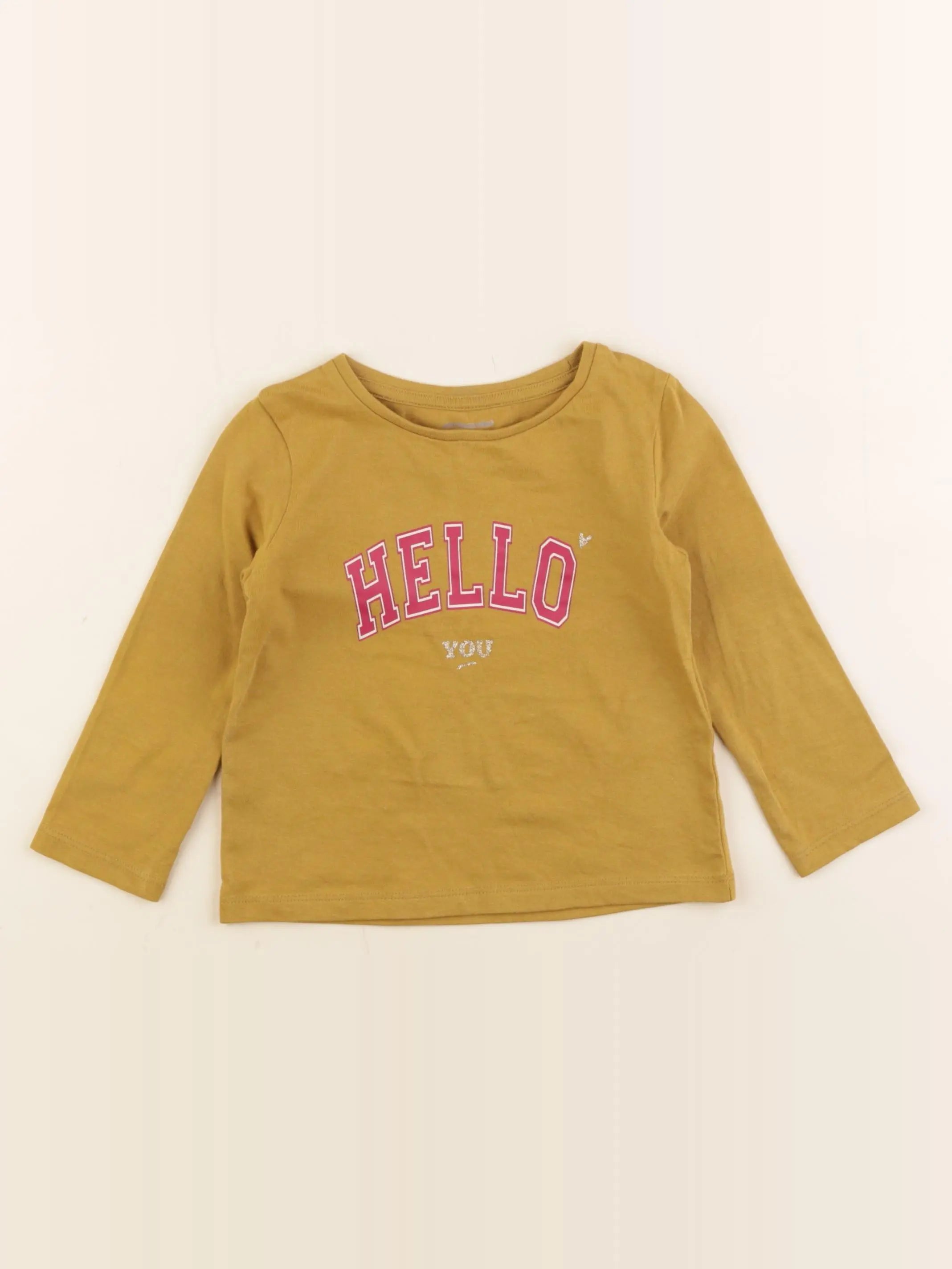 Vertbaudet - tee-shirt jaune - 2 ans