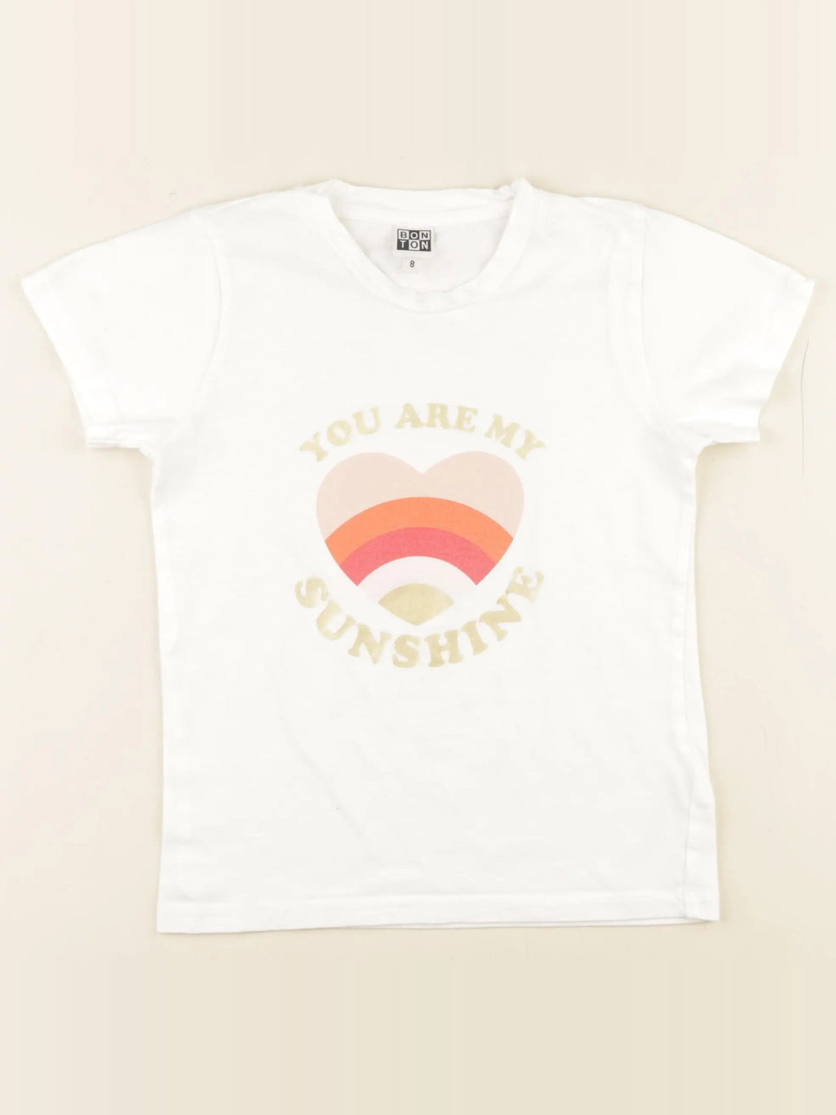 Bonton - tee-shirt blanc - 8 ans