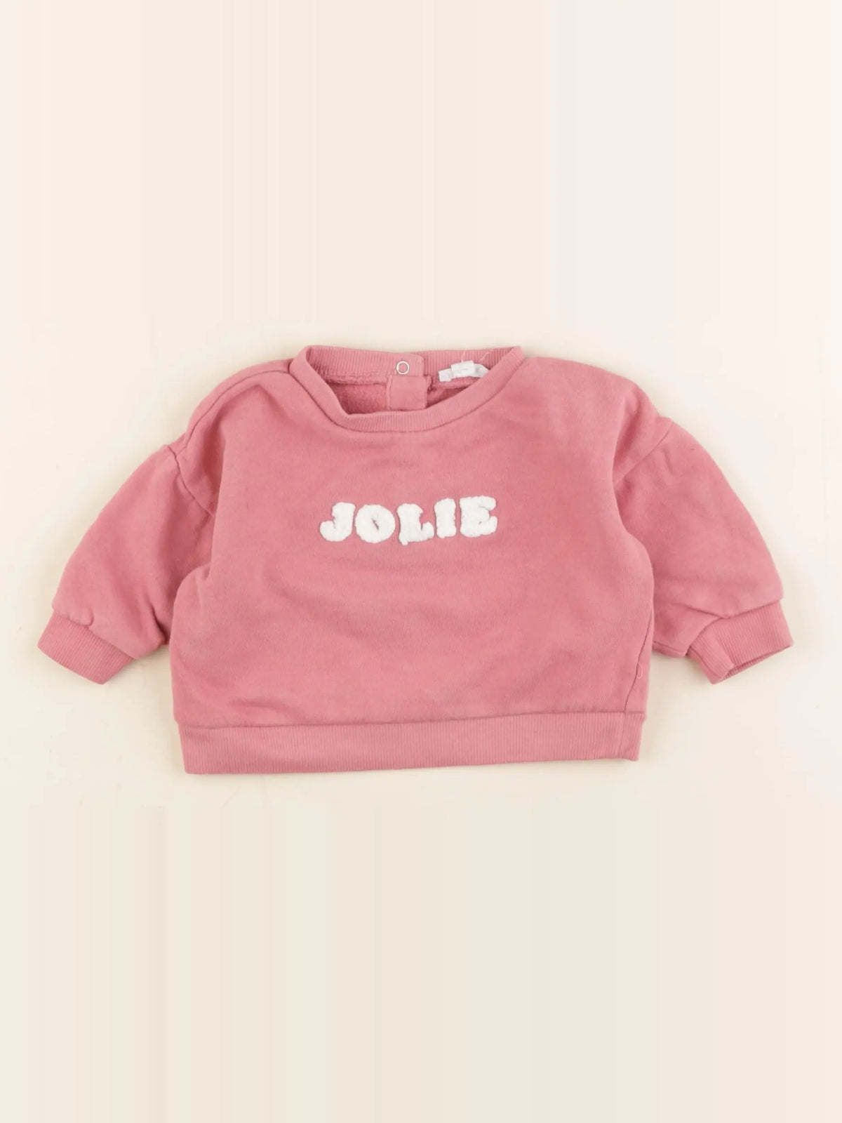 Vertbaudet - sweat rose - 6 mois