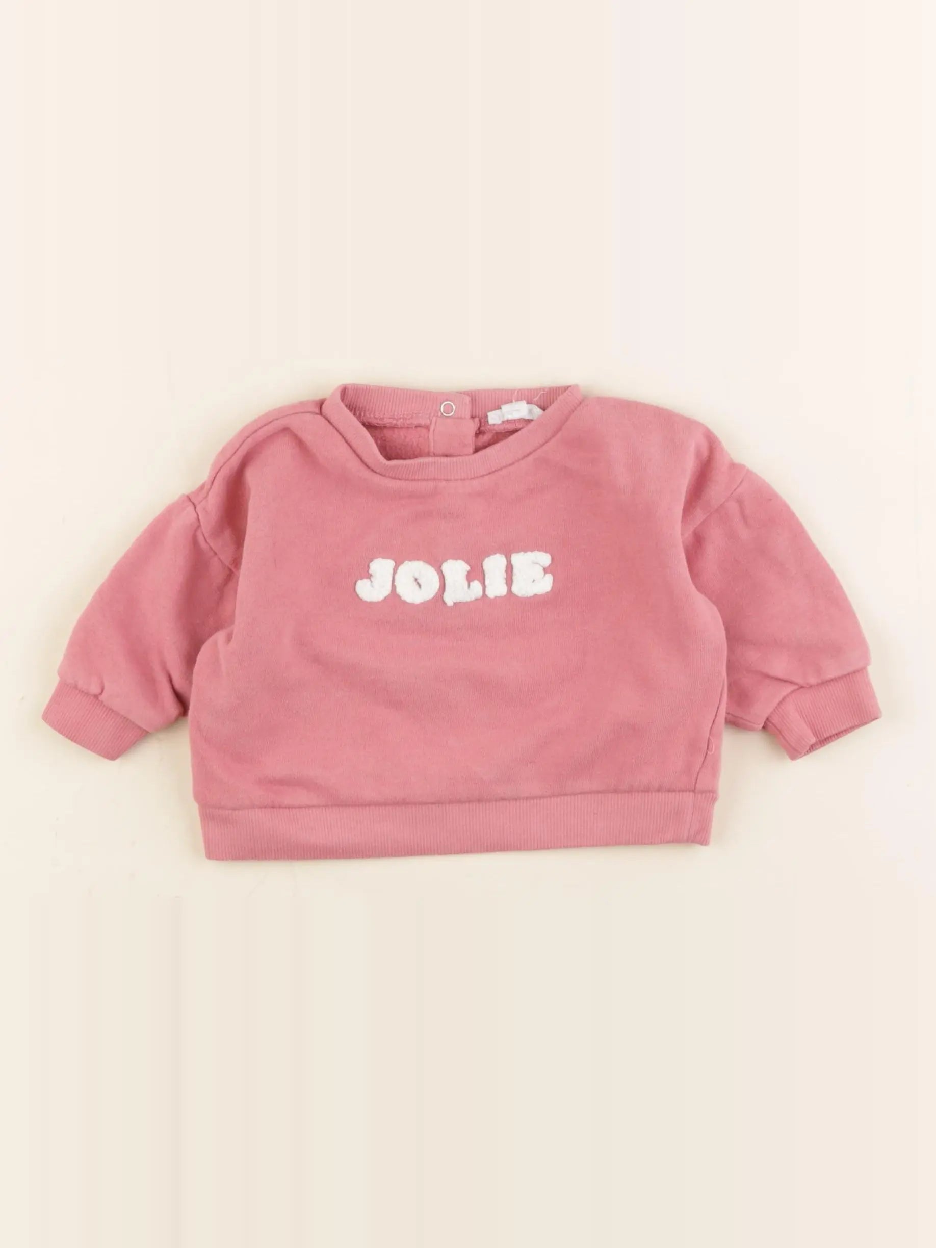 Vertbaudet - sweat rose - 6 mois