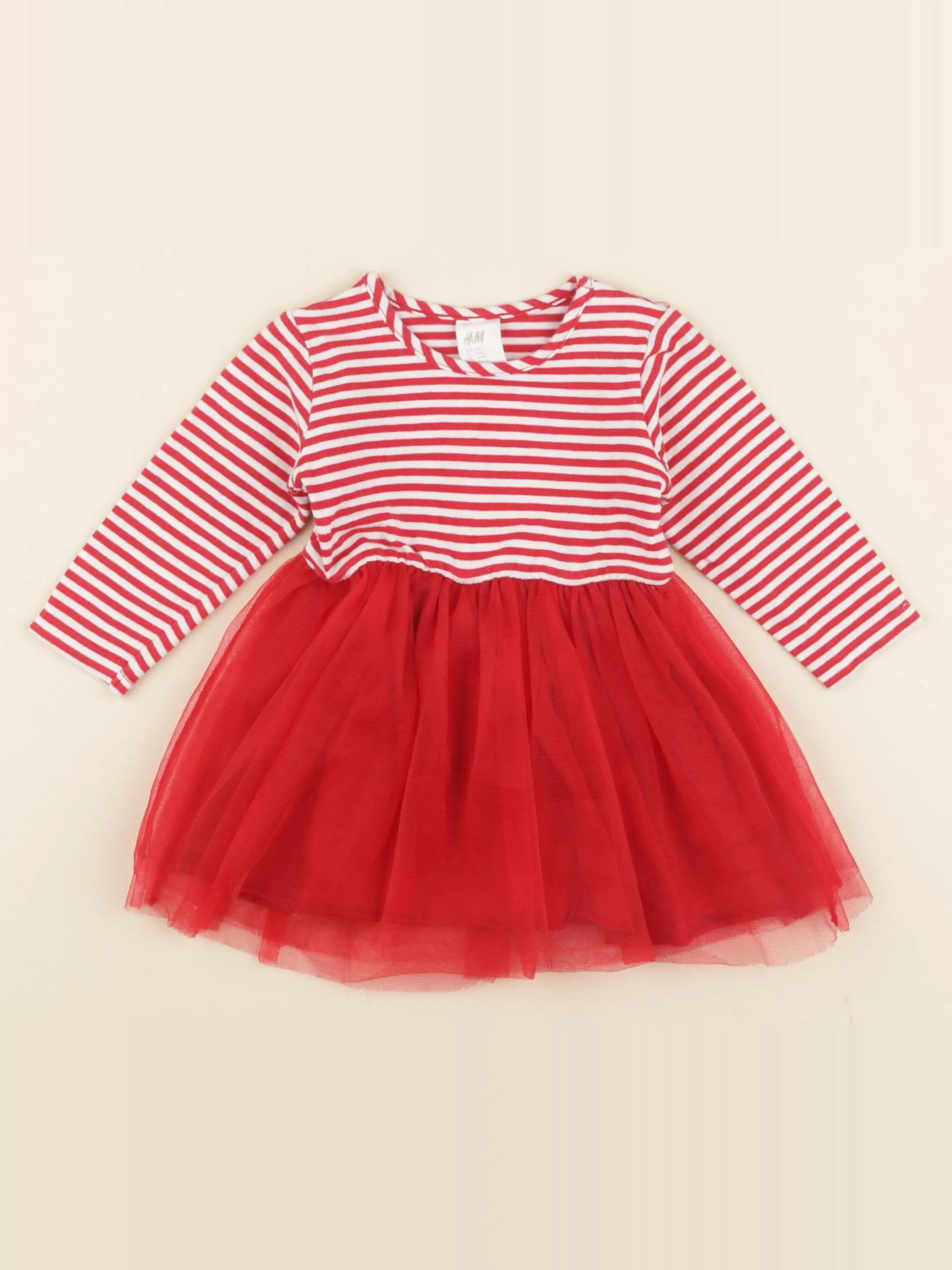 H&M - robe rouge - 4/6 mois