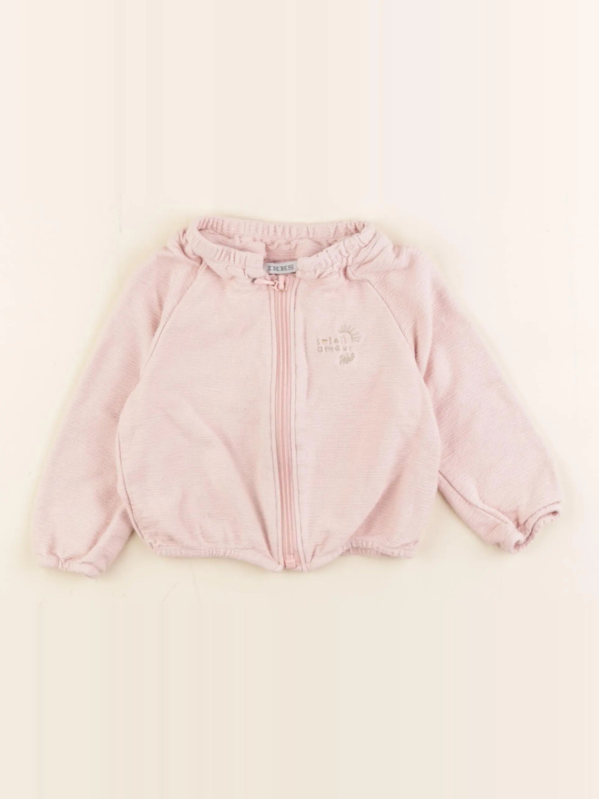 IKKS - gilet rose, or - 18 mois