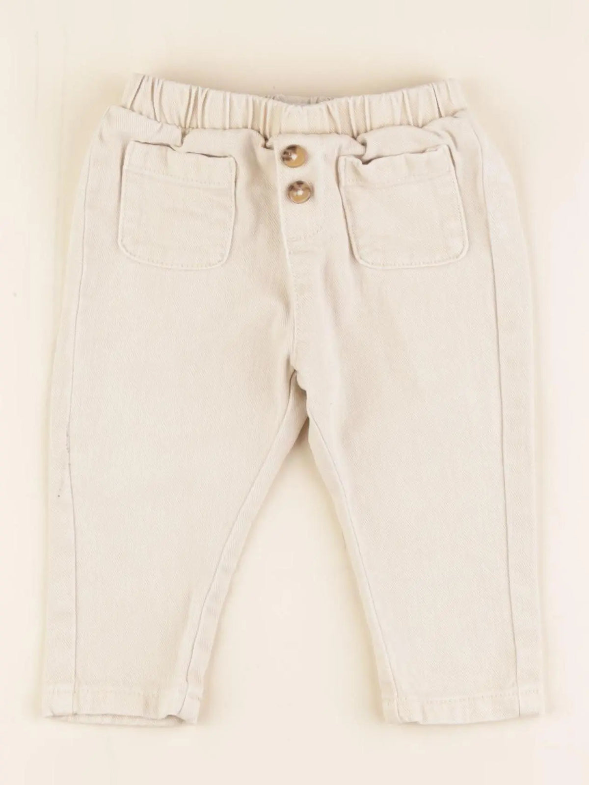 Vertbaudet - jegging beige - 6 mois