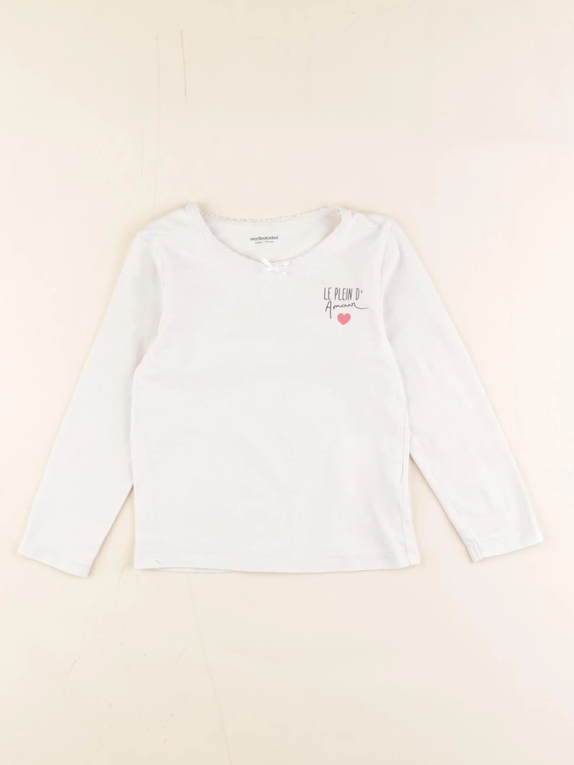 Vertbaudet - maillot de corps blanc - 6 ans