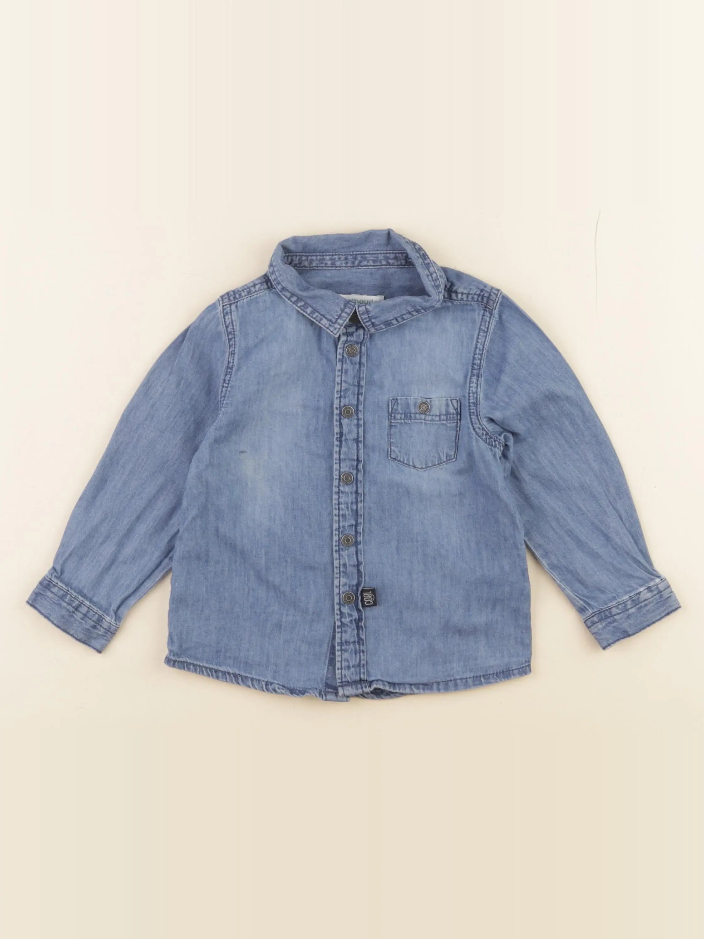 Vertbaudet - chemise bleu - 2 ans