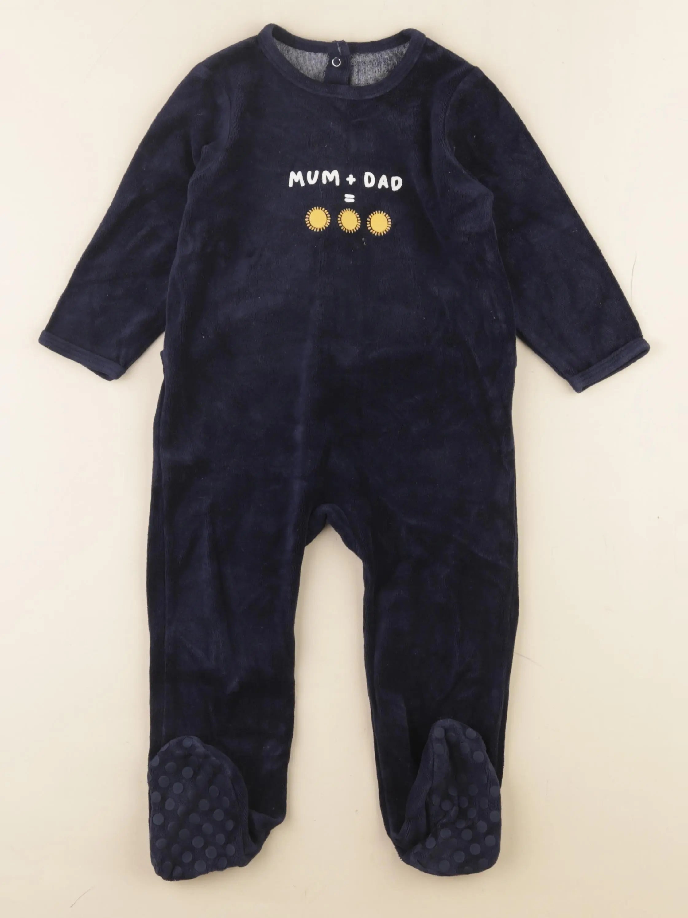 Vertbaudet - pyjama velours bleu - 2 ans