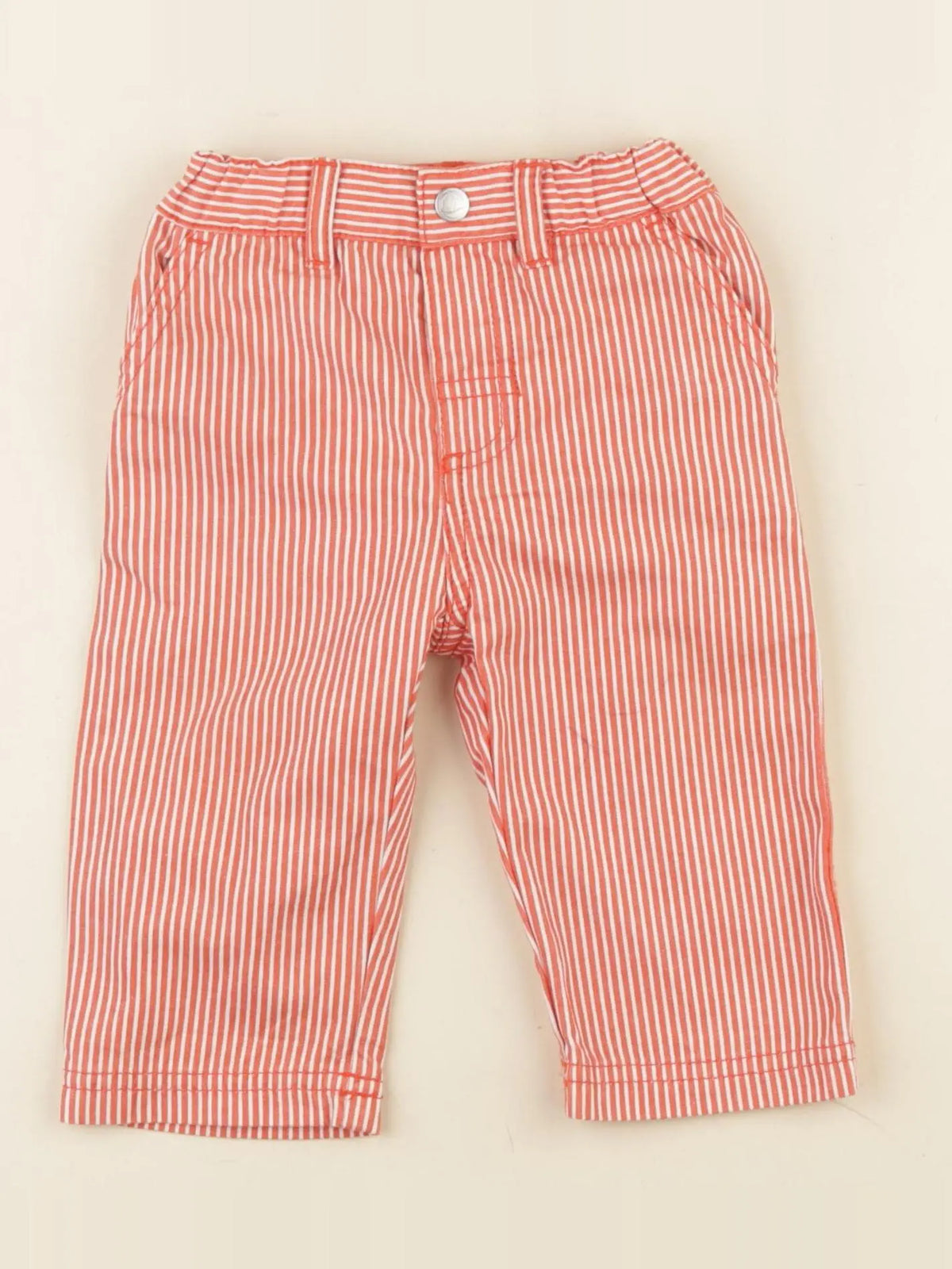 Petit Bateau - pantalon rouge - 6 mois